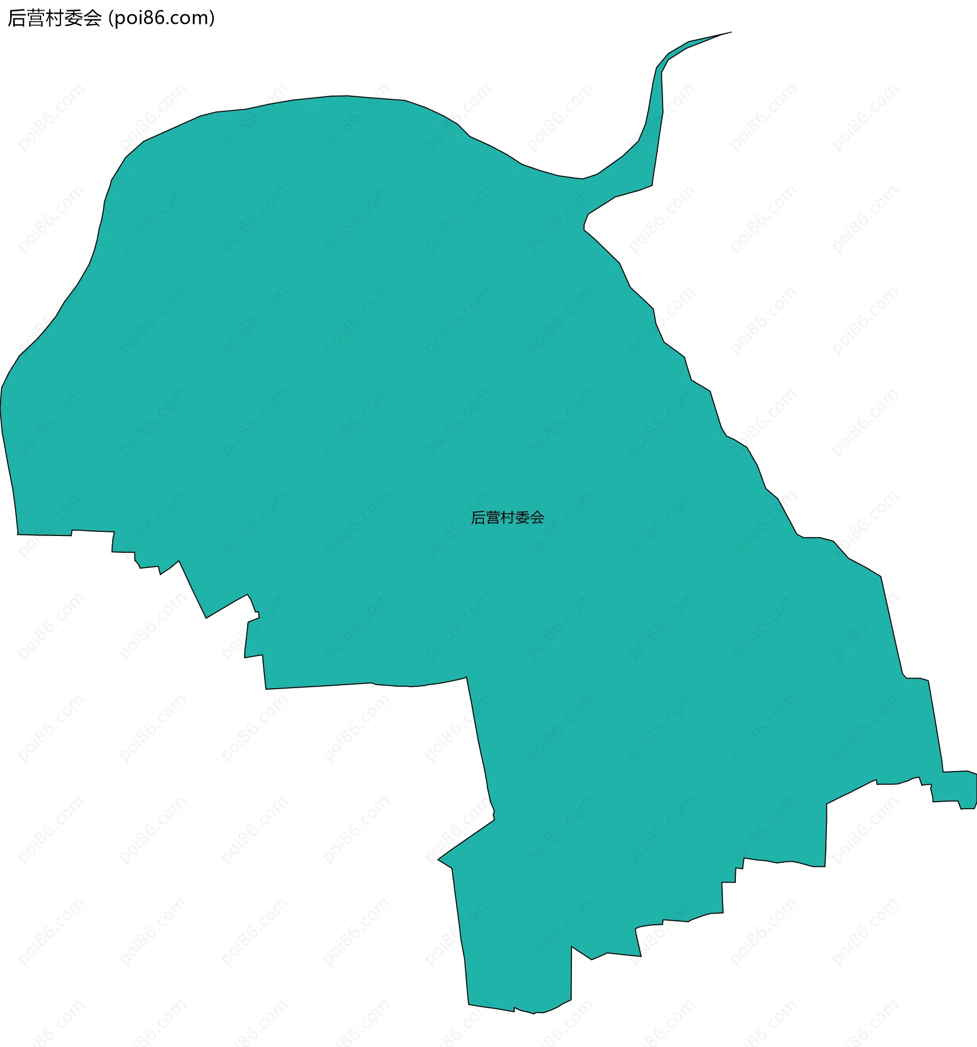 后营村委会边界地图