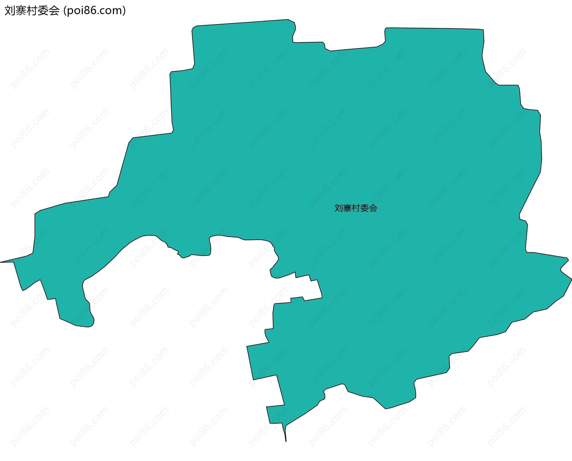 刘寨村委会边界地图