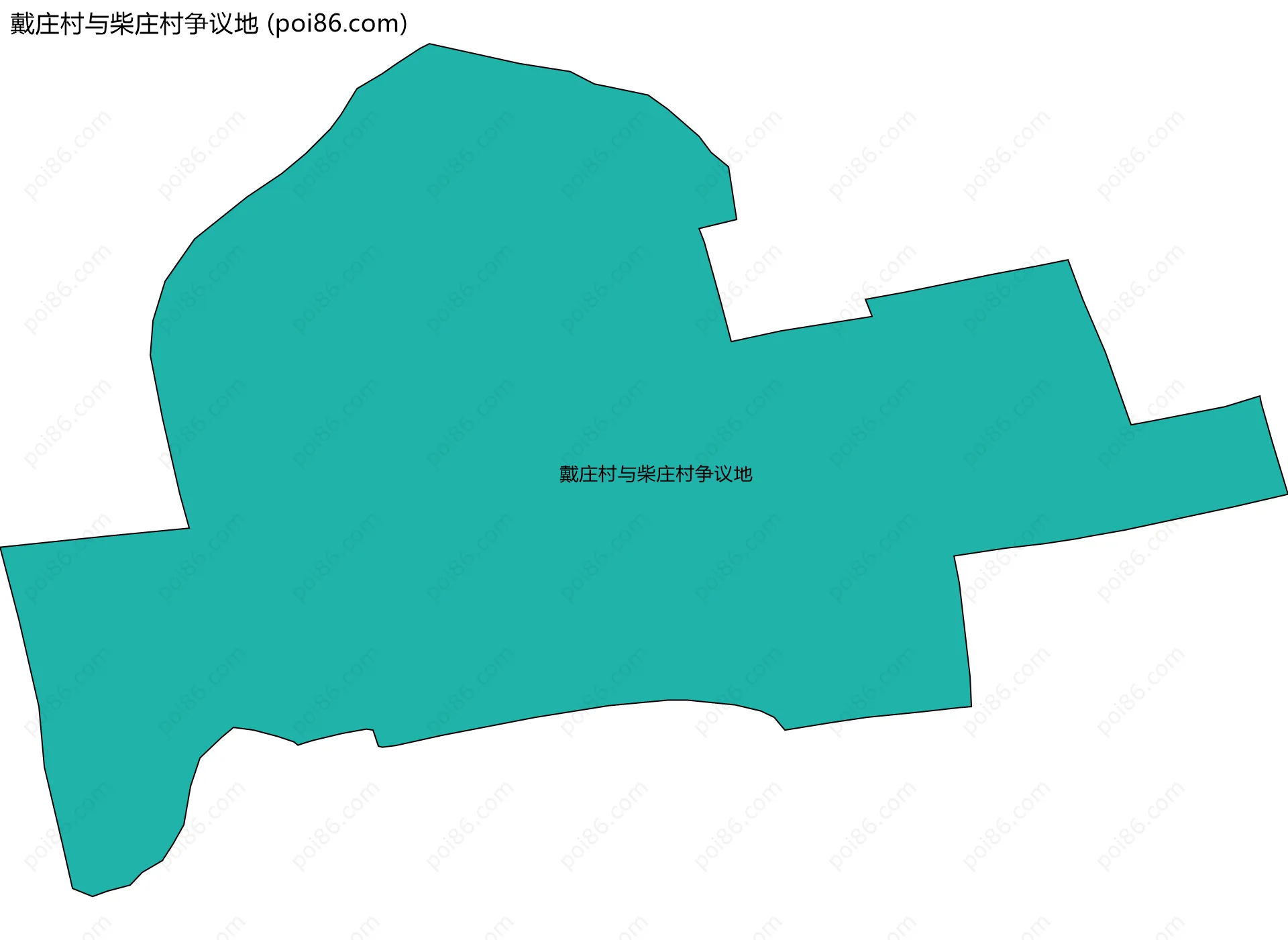 戴庄村与柴庄村争议地边界地图