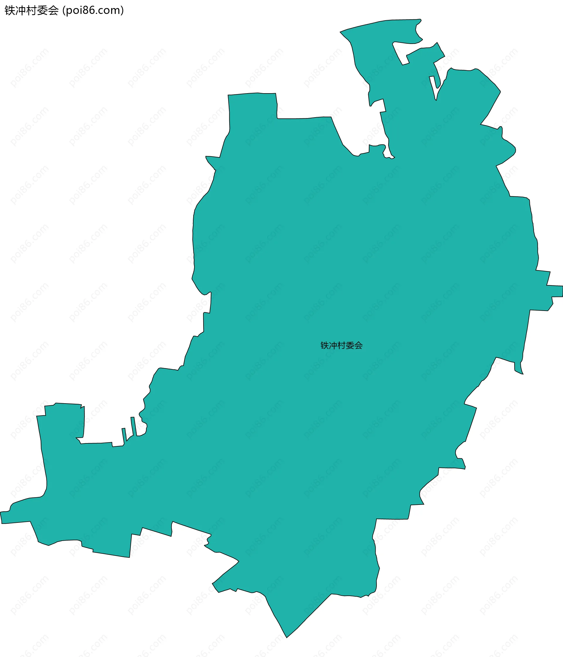 铁冲村委会边界地图