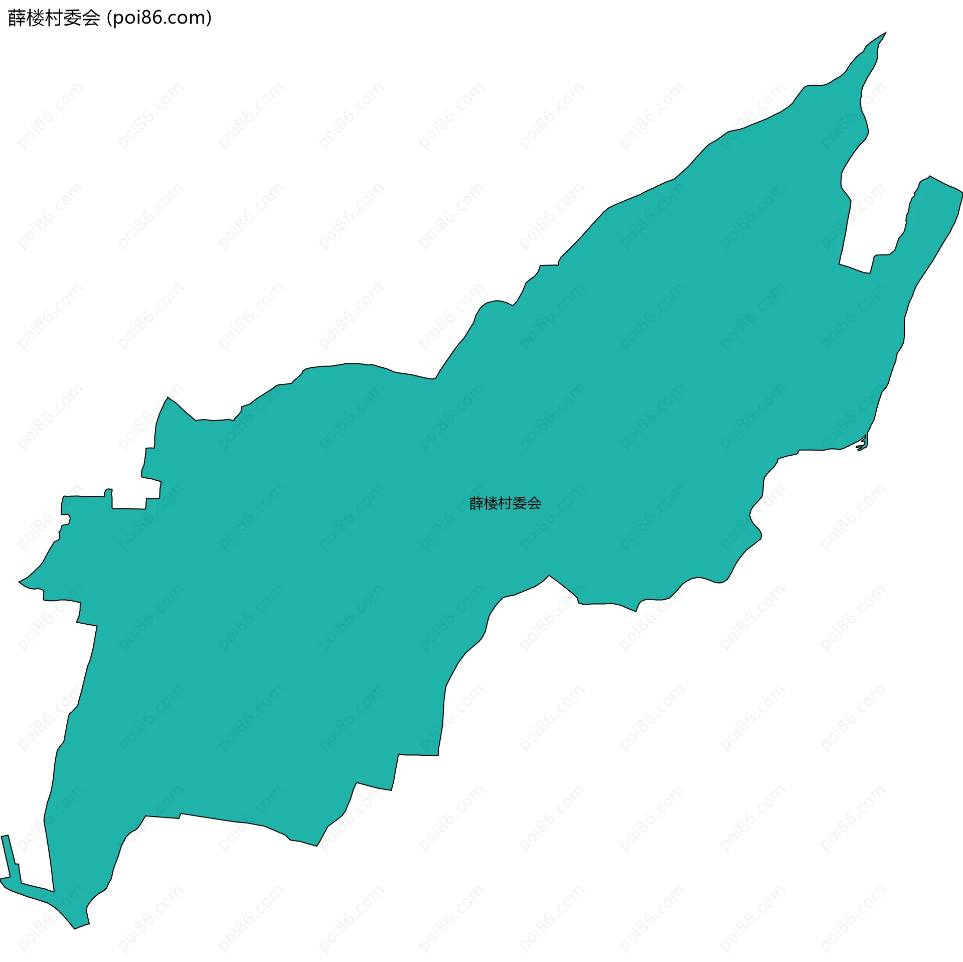 薛楼村委会边界地图