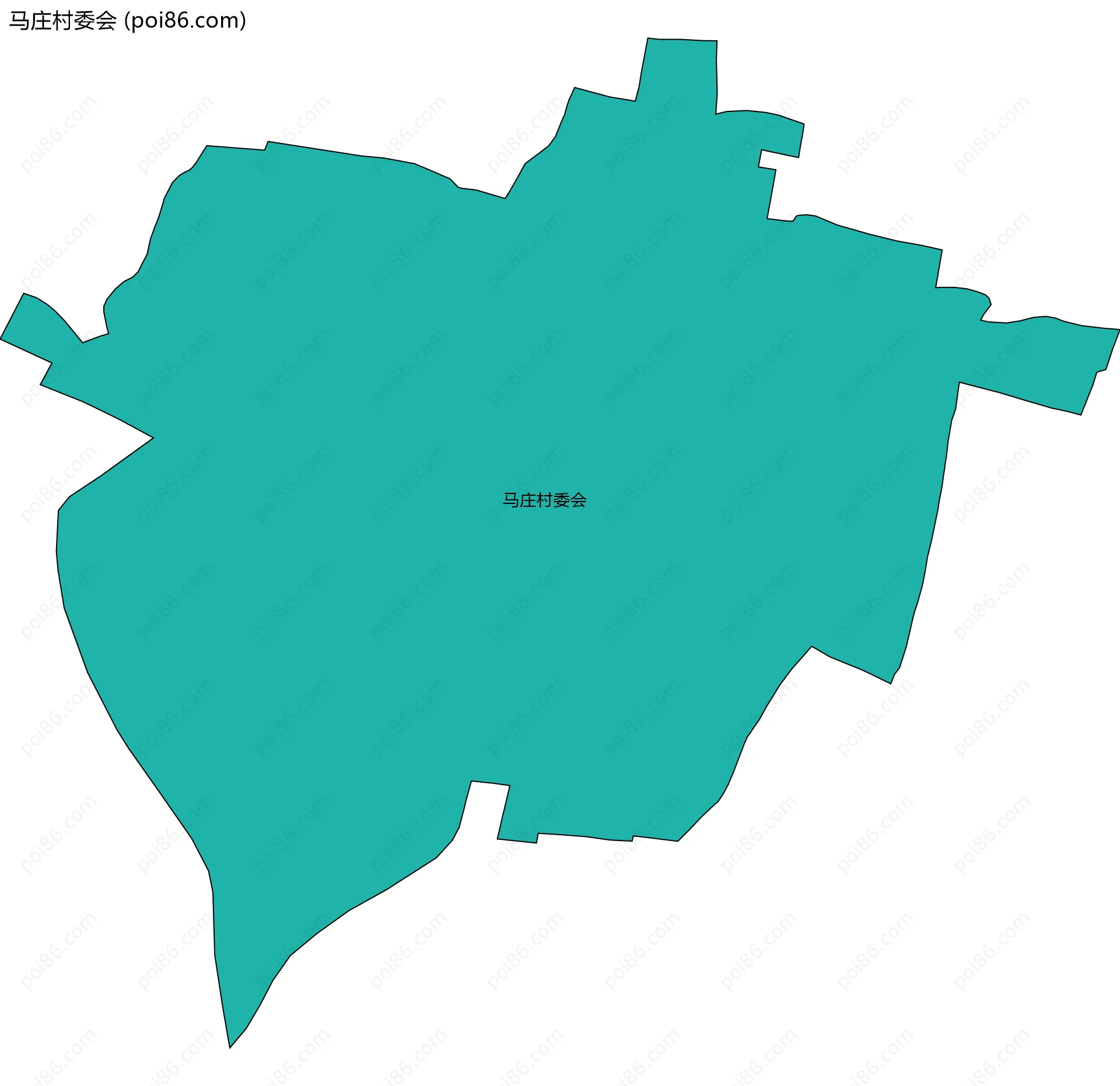 马庄村委会边界地图