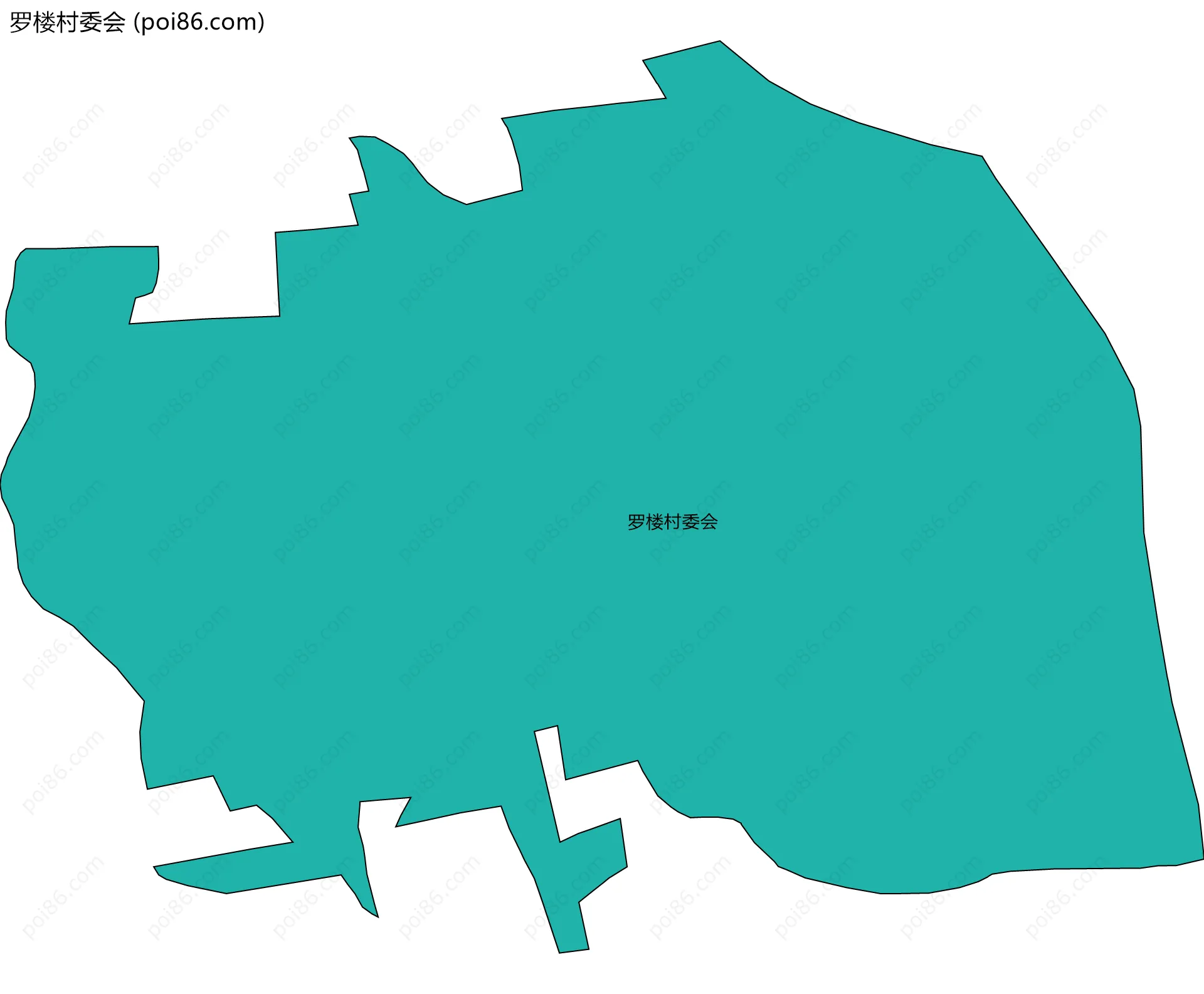 罗楼村委会边界地图