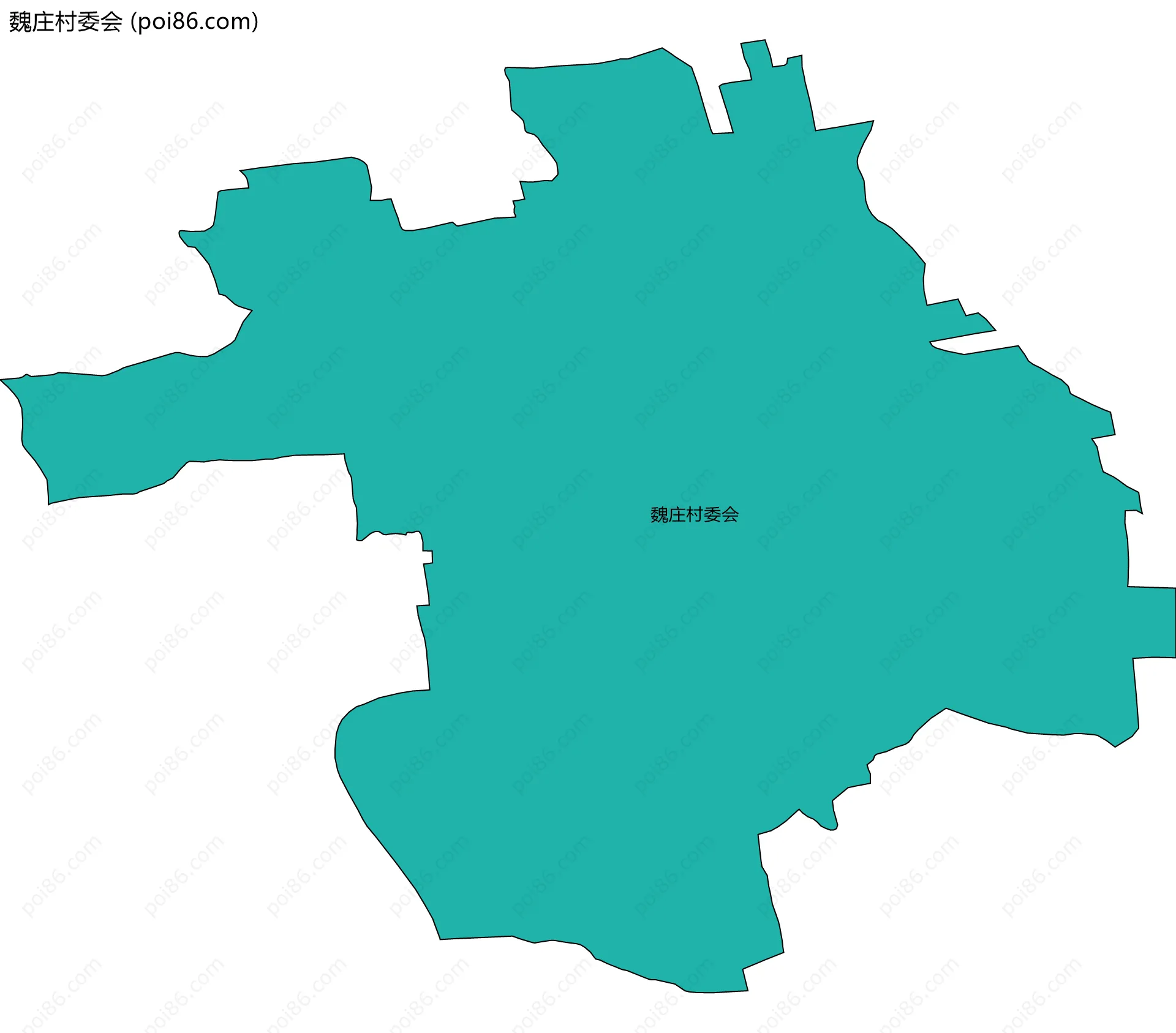 魏庄村委会边界地图