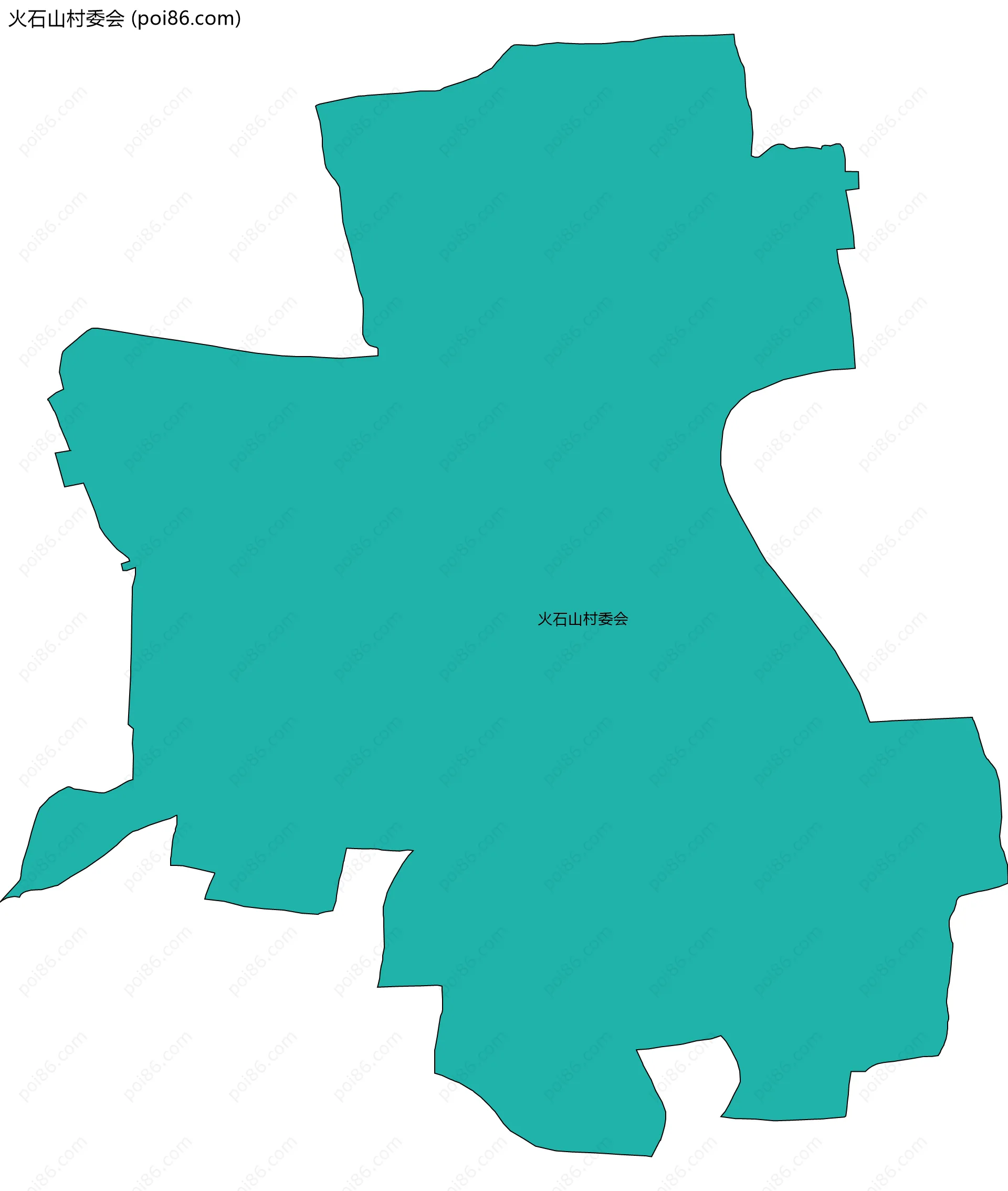 火石山村委会边界地图