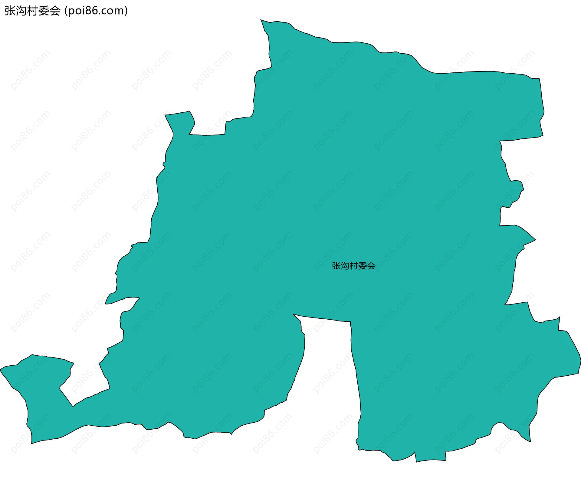 张沟村委会边界地图