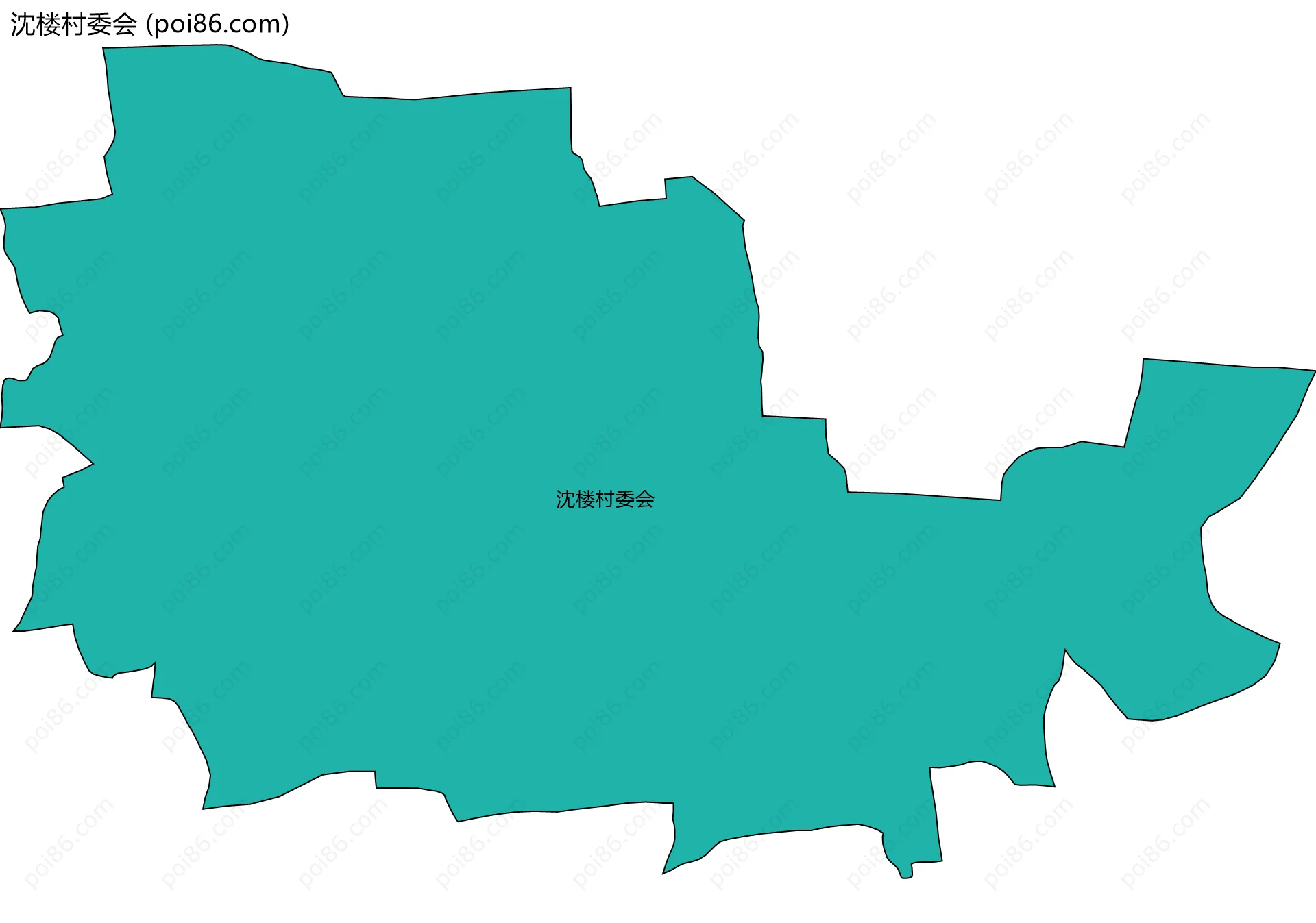 沈楼村委会边界地图