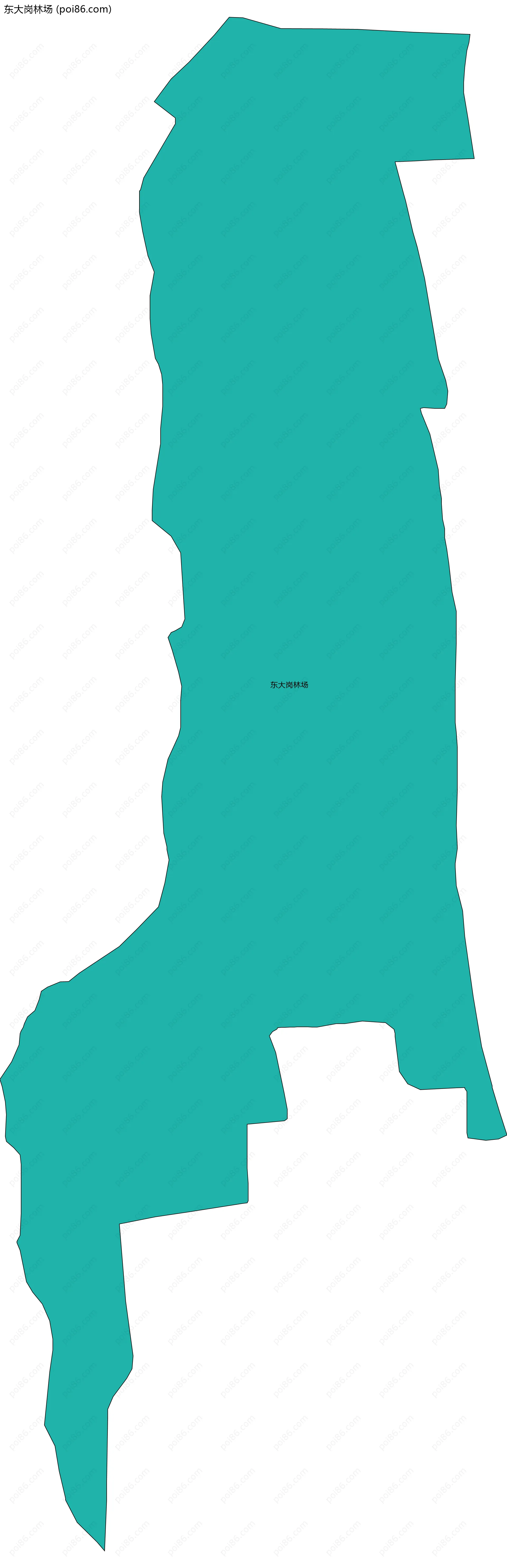 东大岗林场边界地图