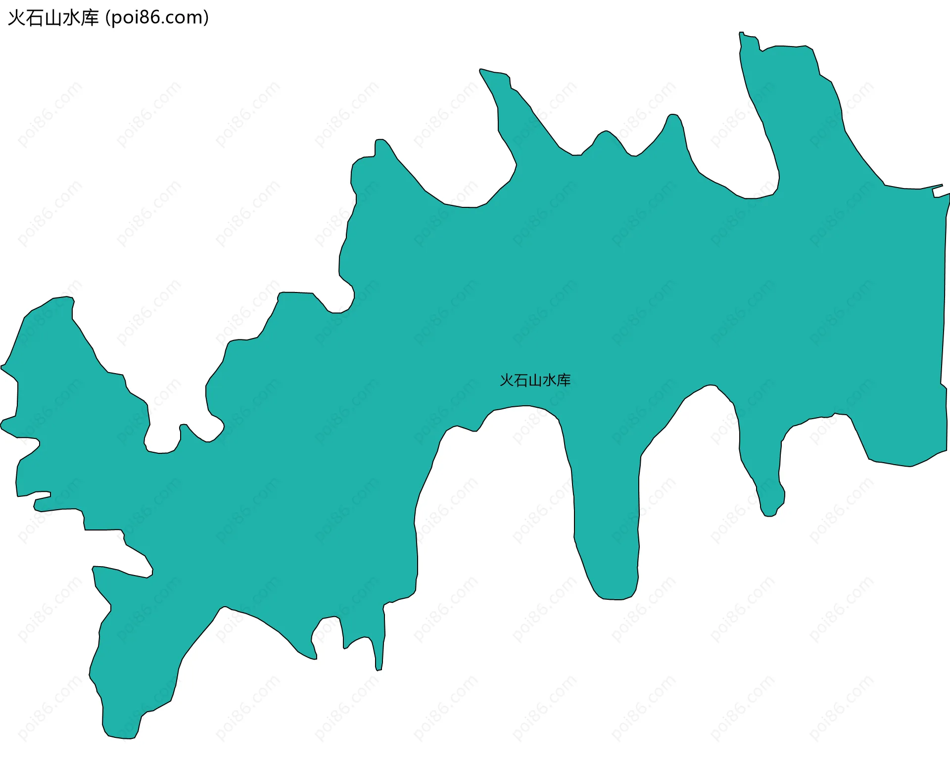 火石山水库边界地图