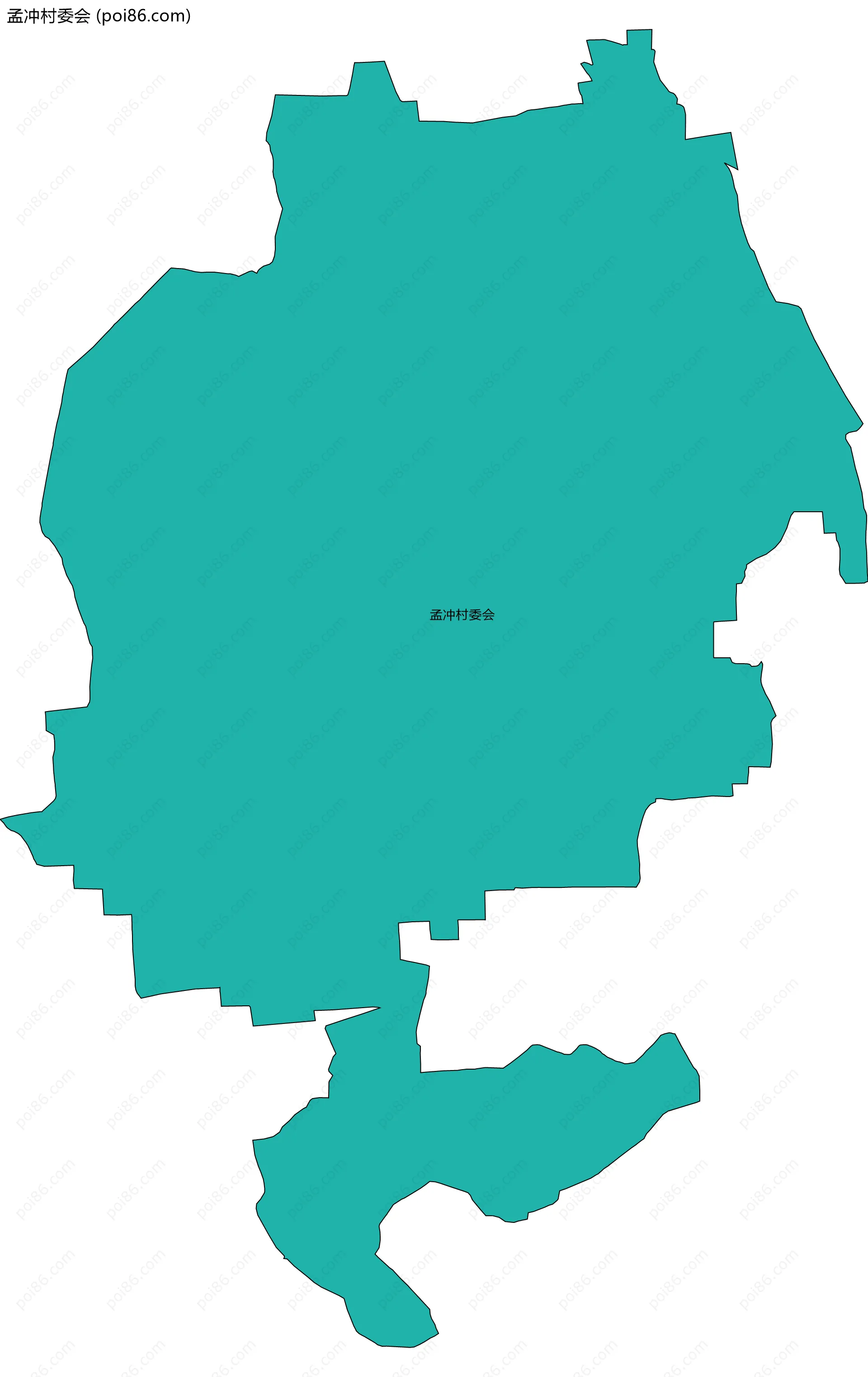 孟冲村委会边界地图