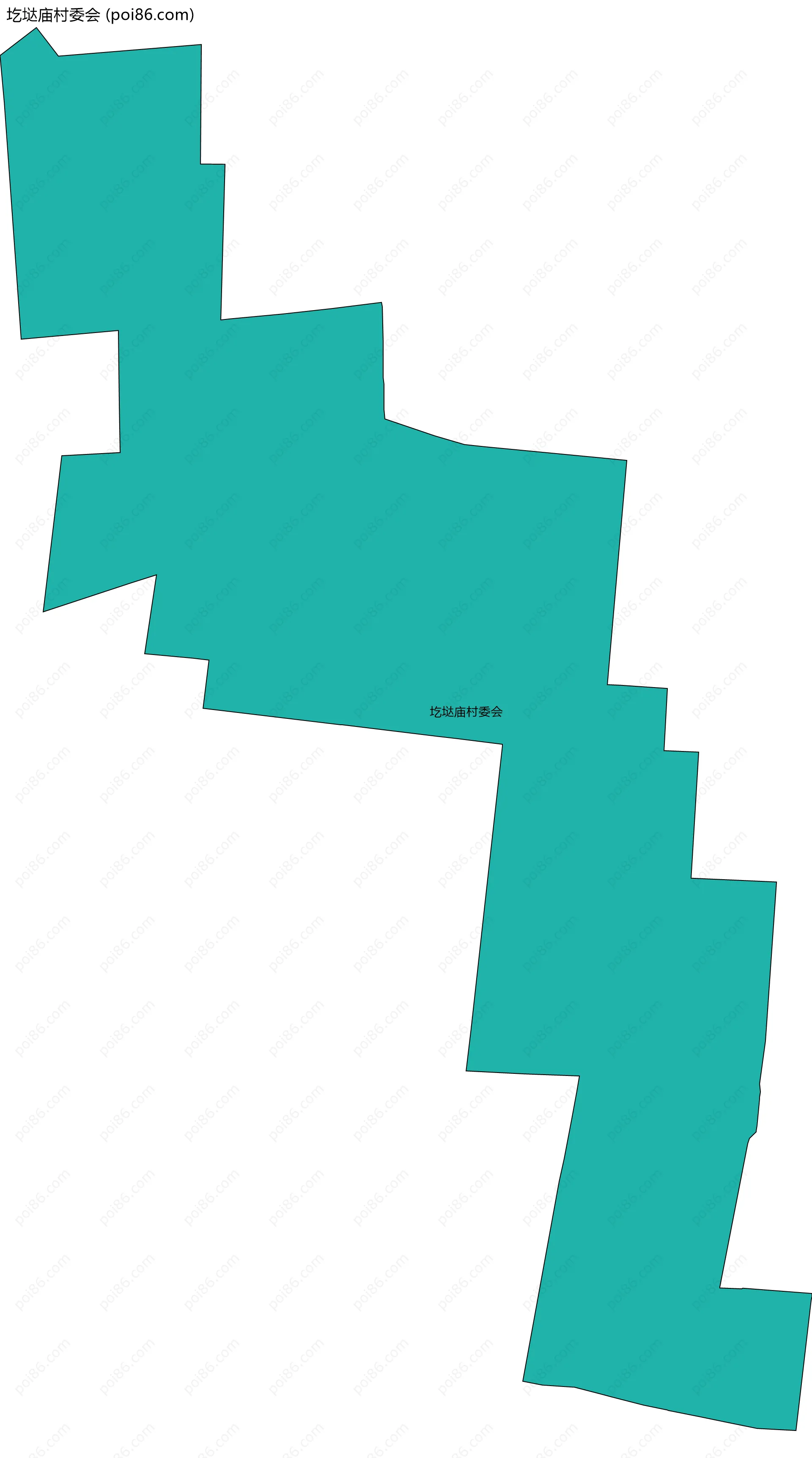 圪垯庙村委会边界地图
