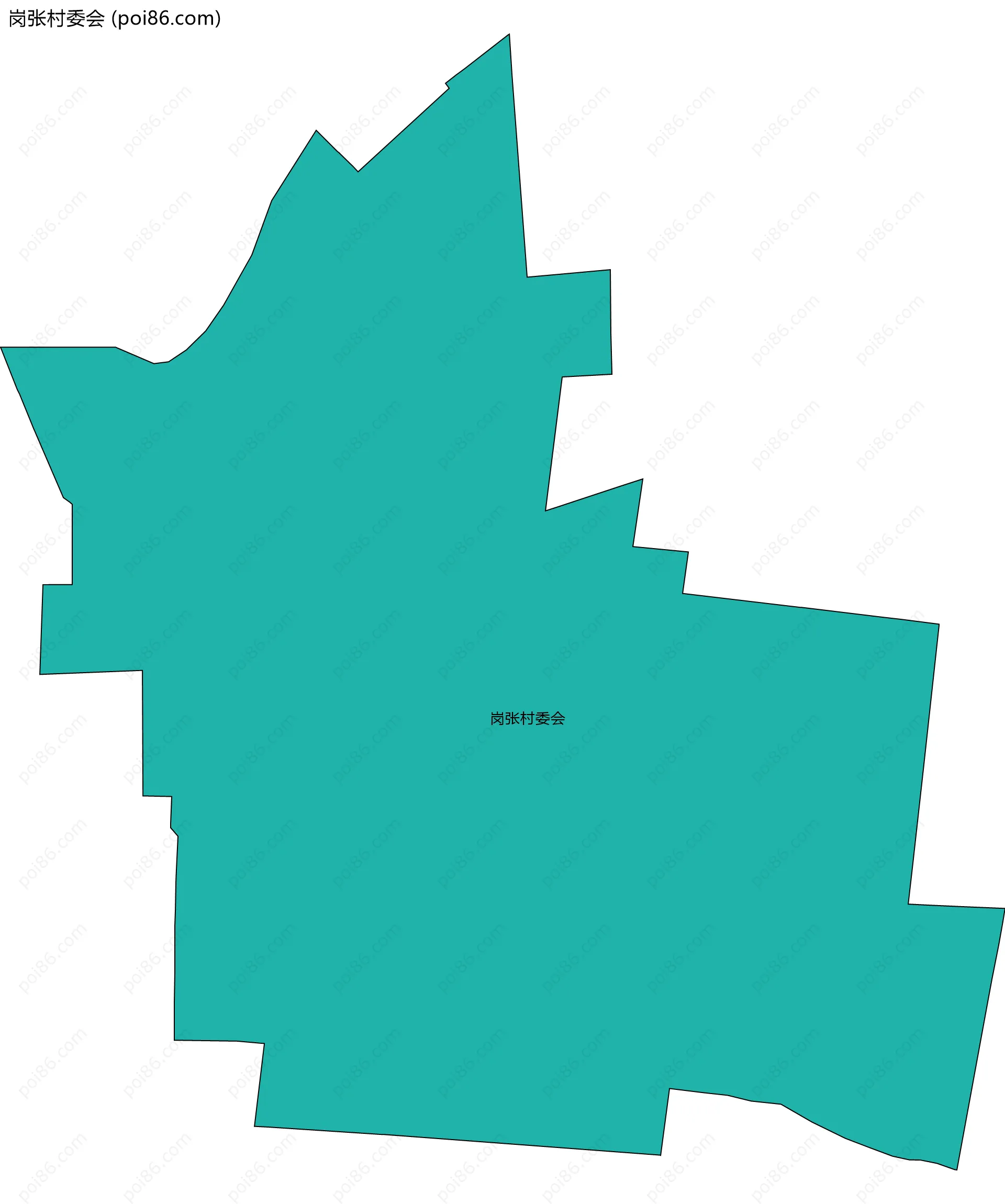 岗张村委会边界地图