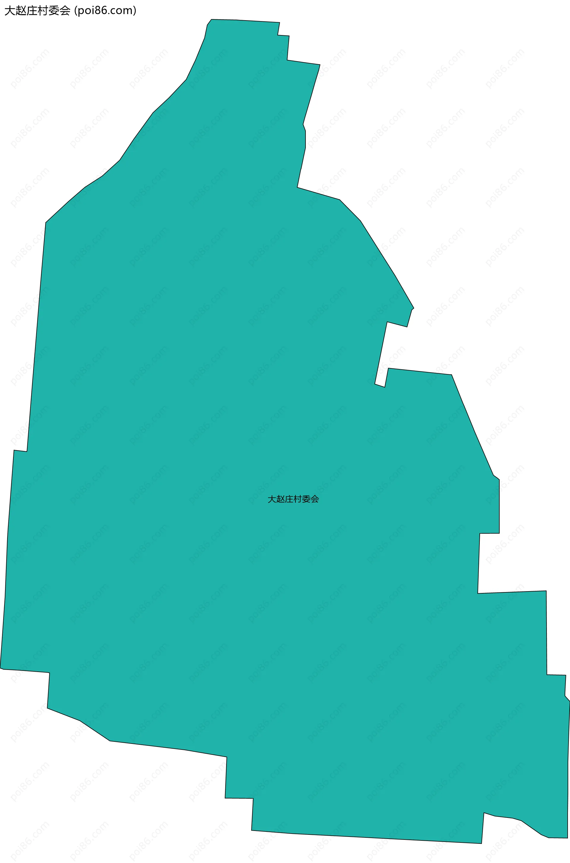 大赵庄村委会边界地图