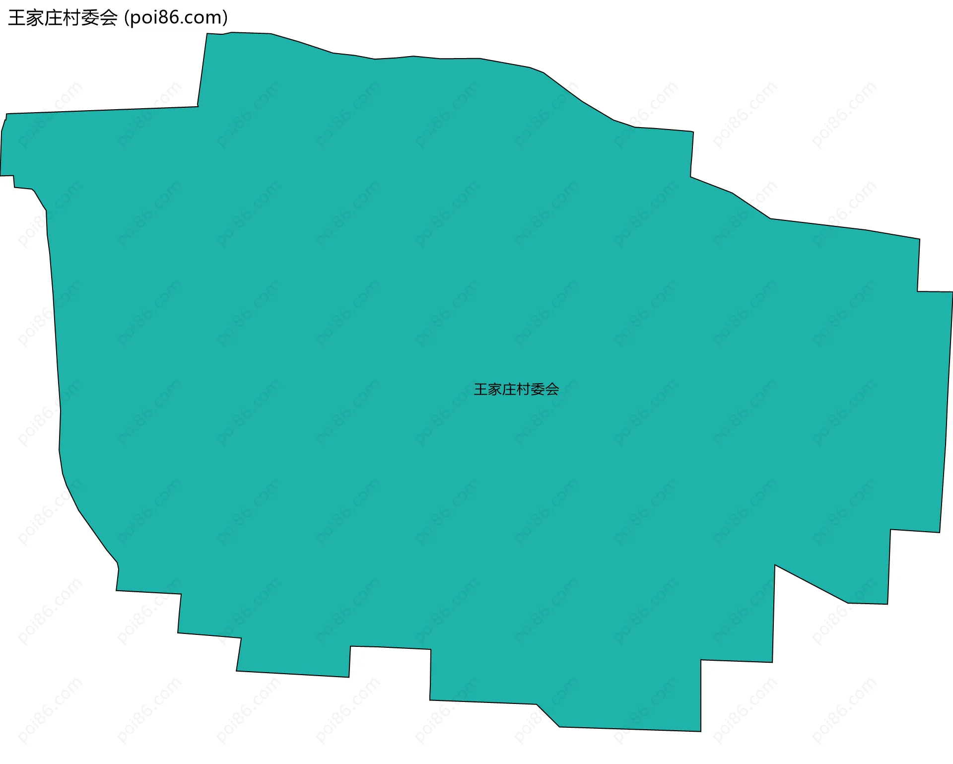 王家庄村委会边界地图