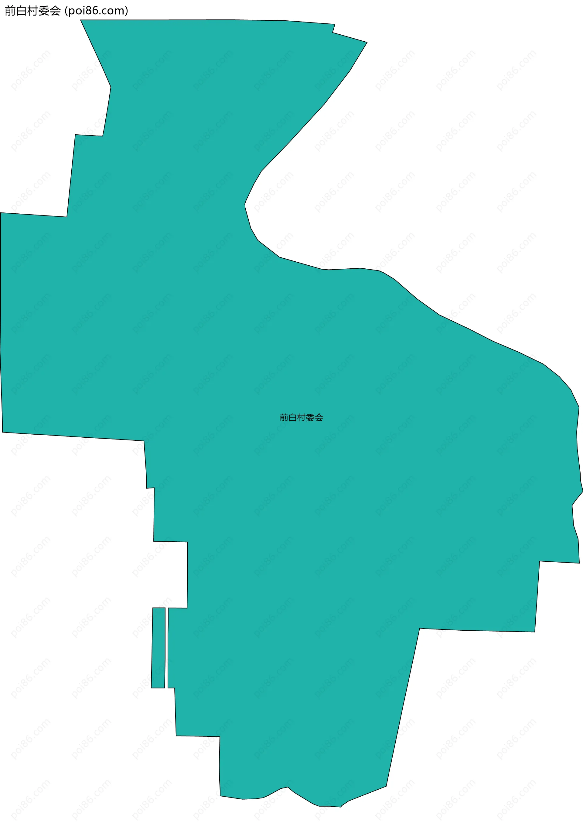 前白村委会边界地图