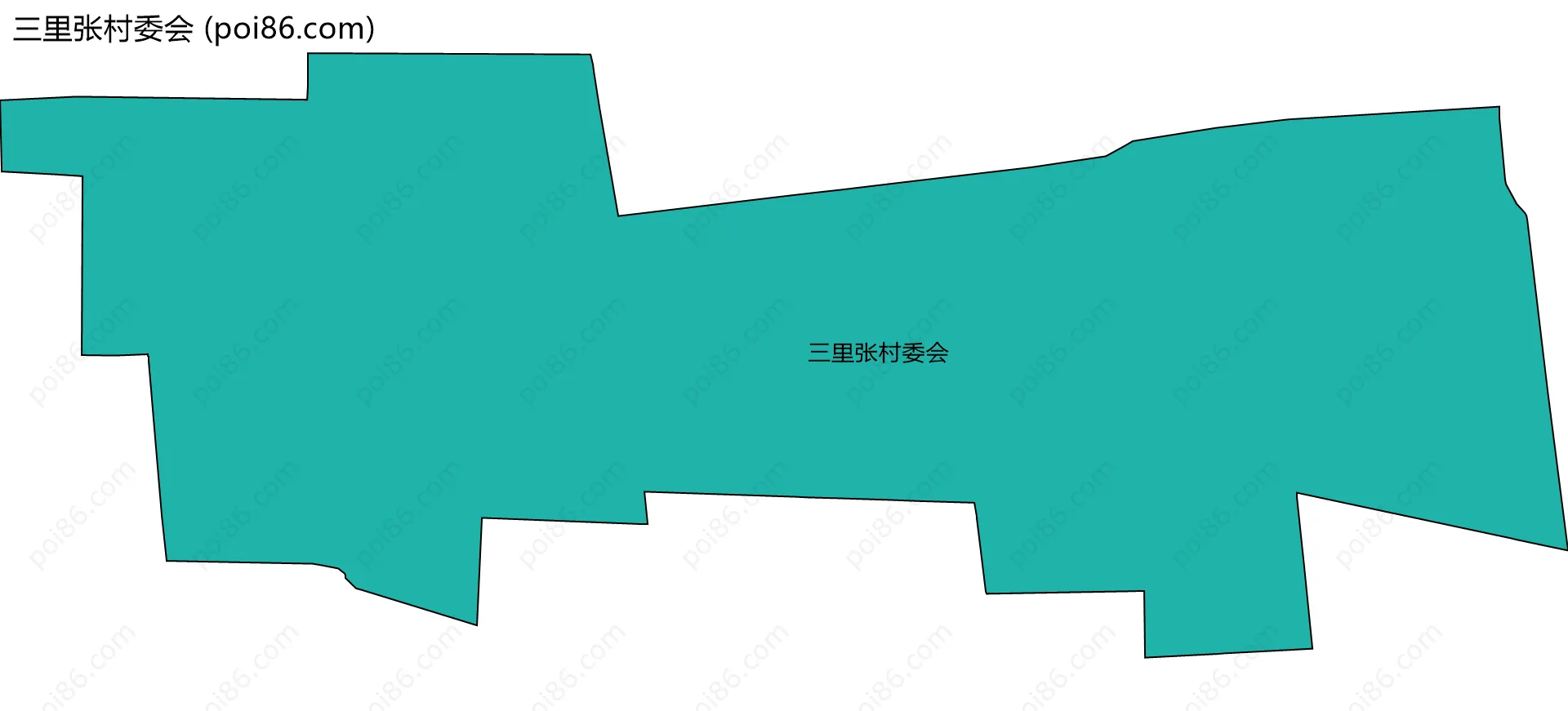 三里张村委会边界地图