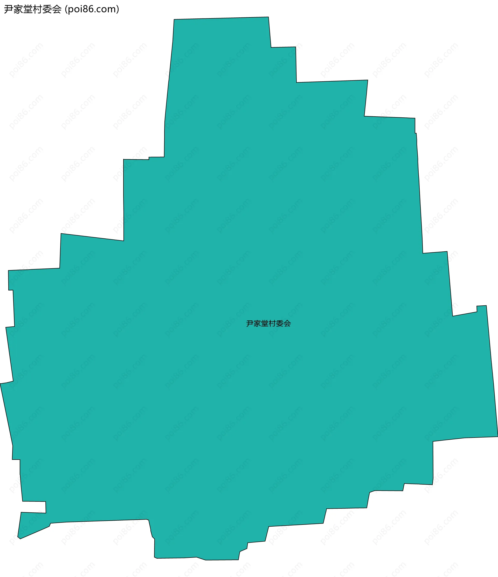 尹家堂村委会边界地图