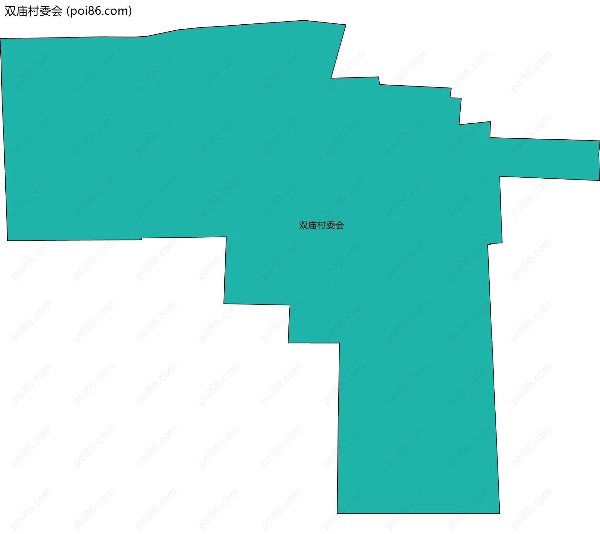 双庙村委会边界地图