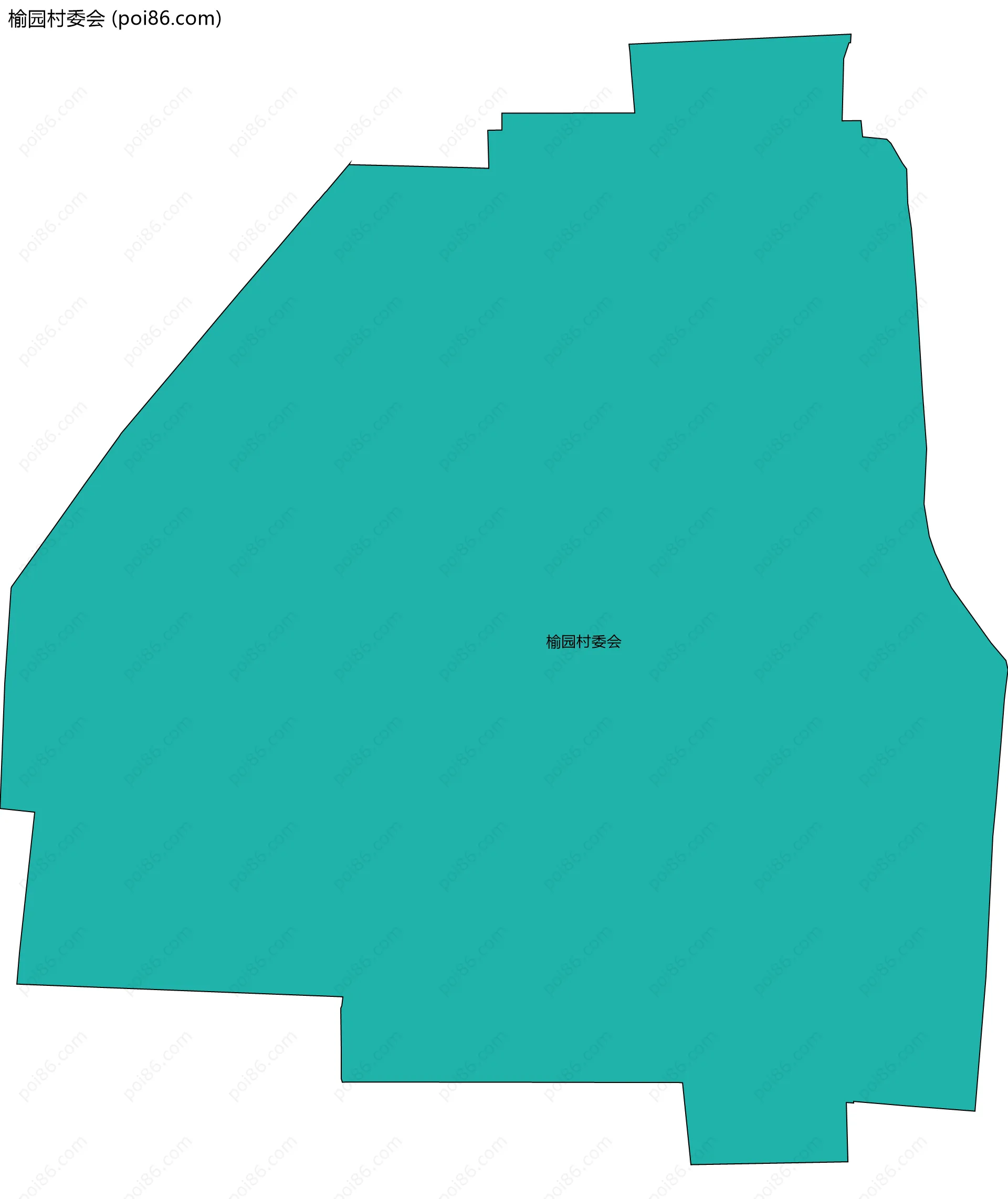 榆园村委会边界地图