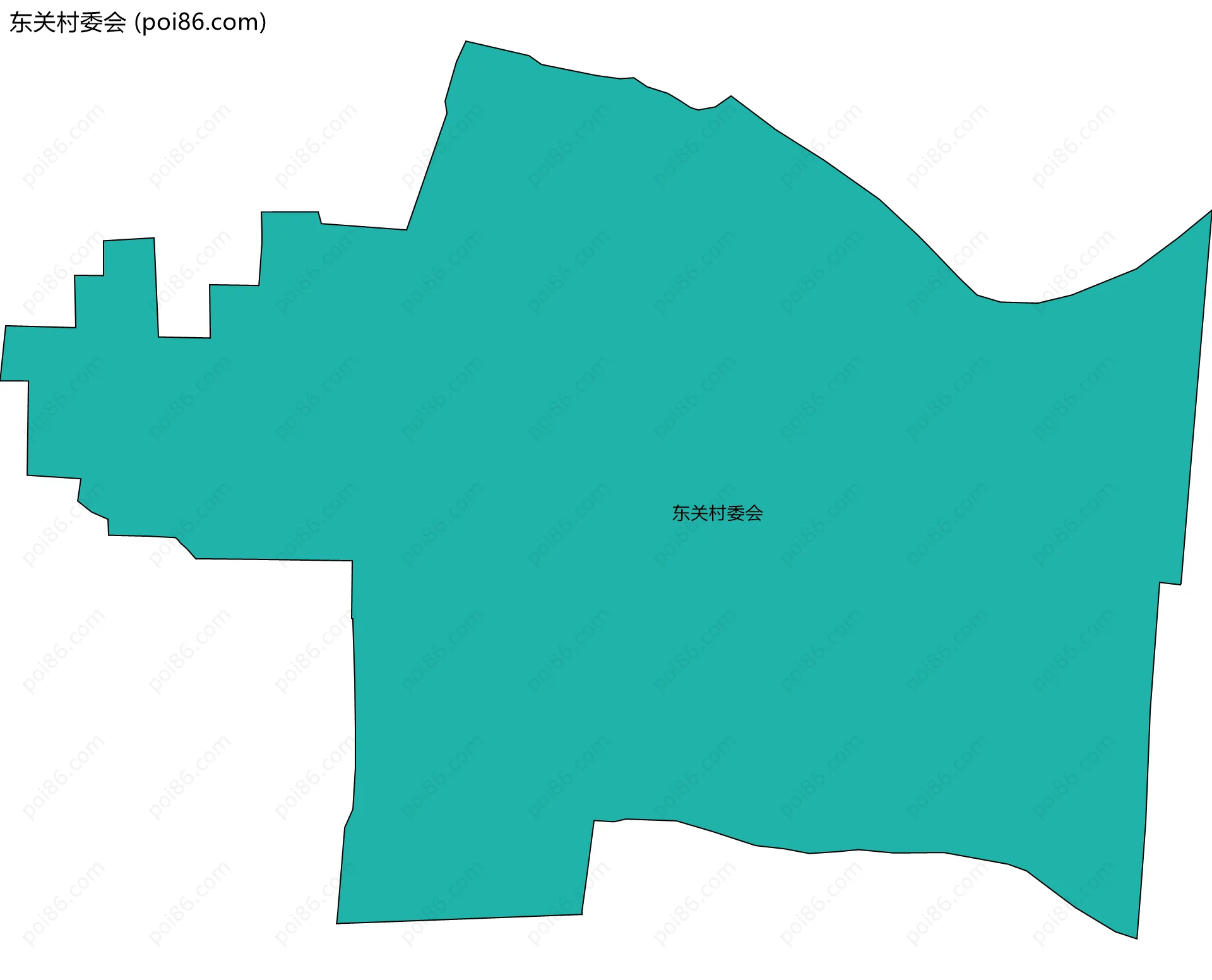 东关村委会边界地图