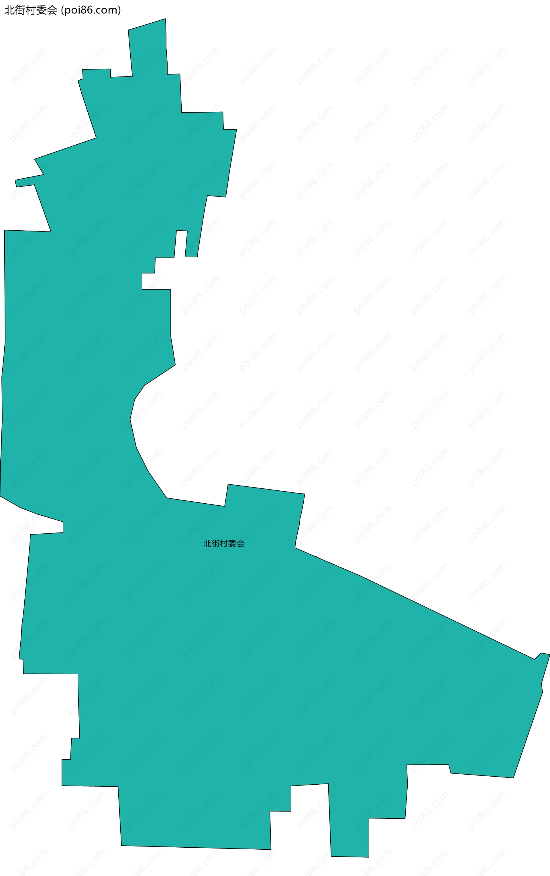 北街村委会边界地图