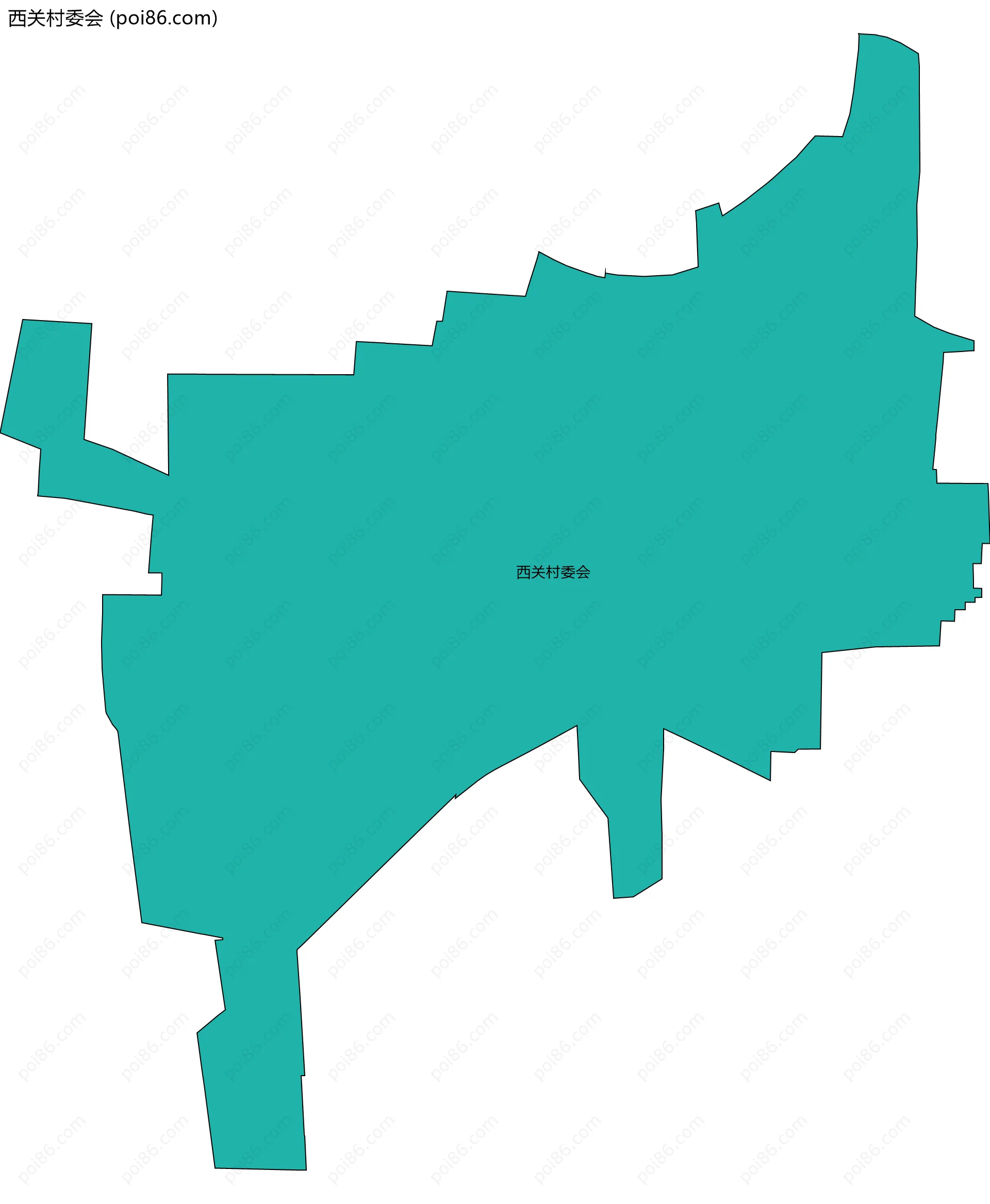 西关村委会边界地图