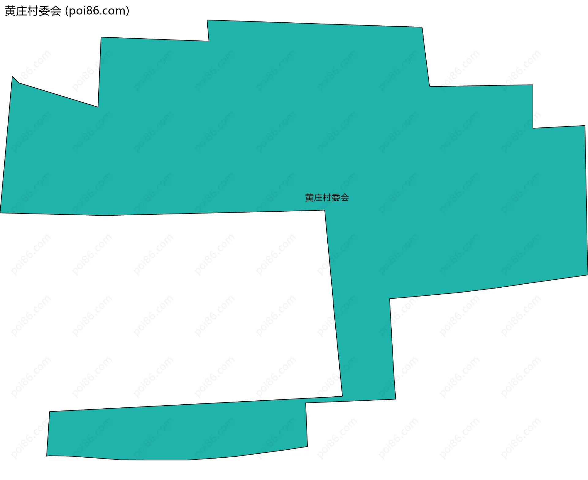 黄庄村委会边界地图
