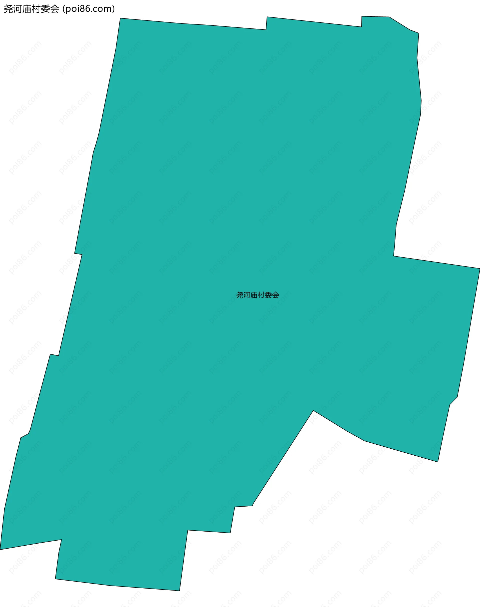 尧河庙村委会边界地图