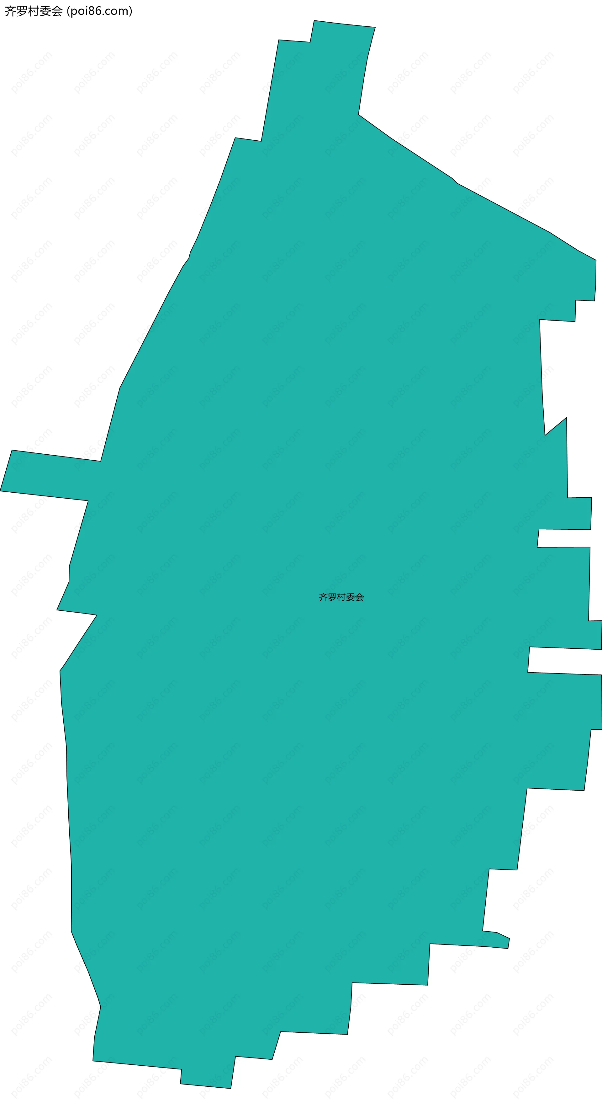 齐罗村委会边界地图