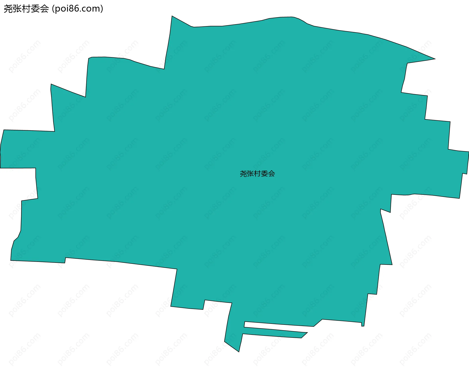 尧张村委会边界地图