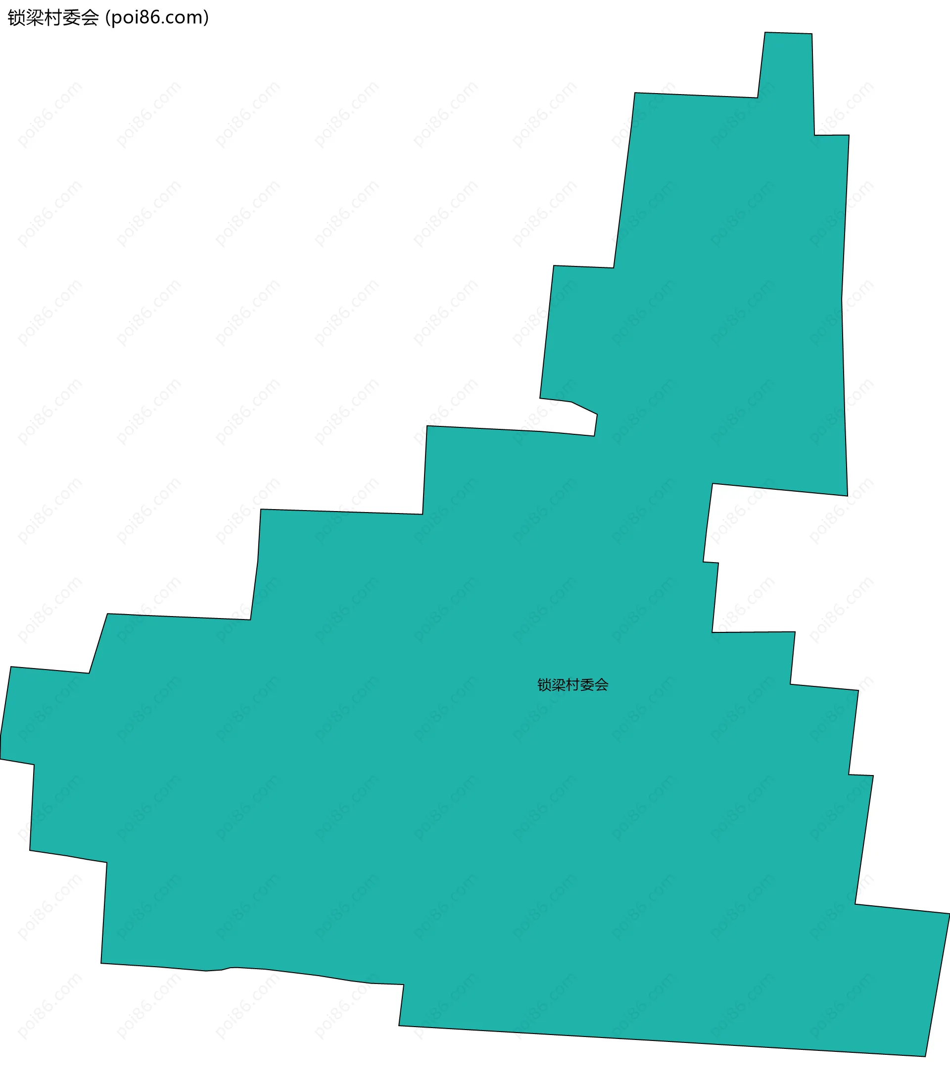 锁梁村委会边界地图