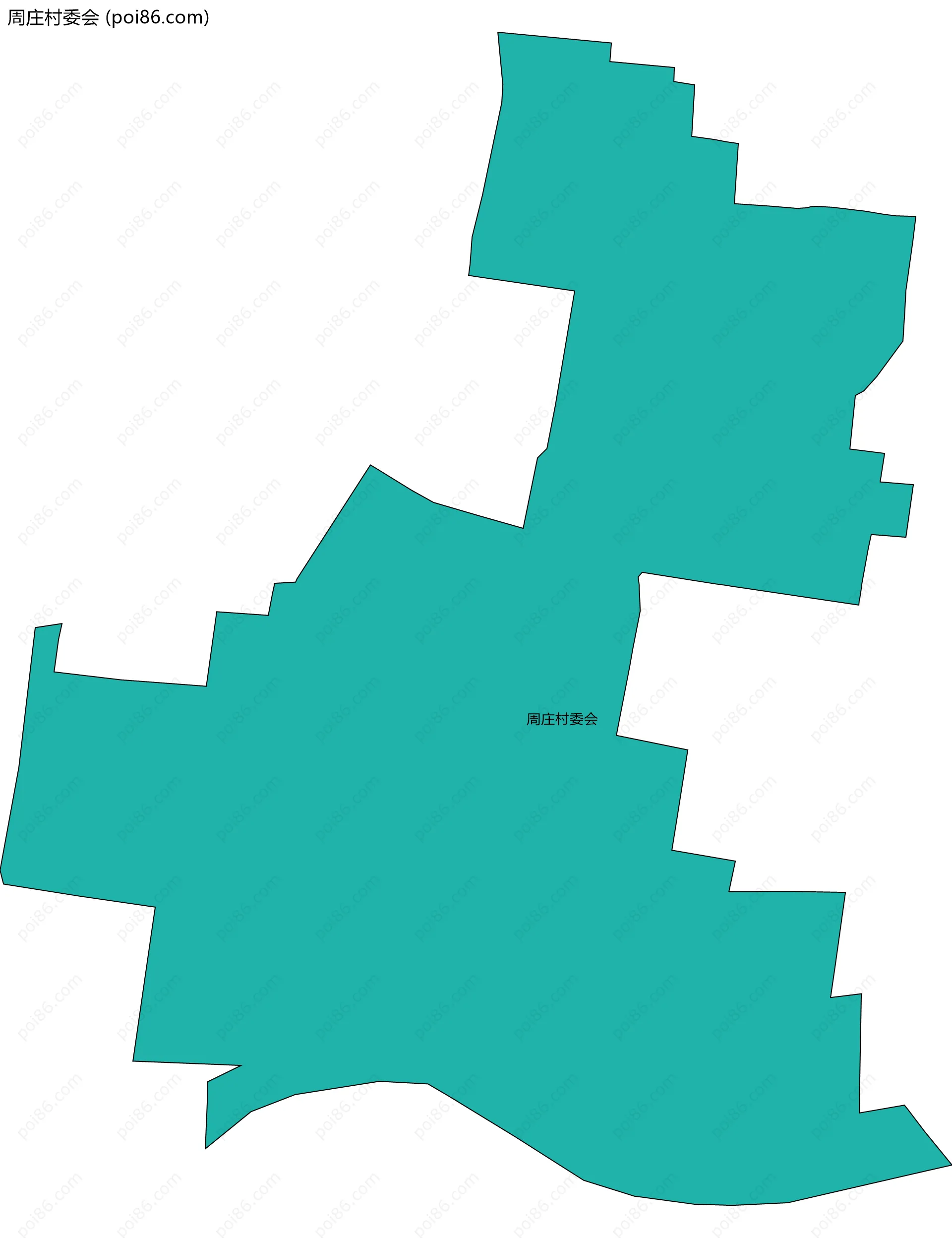 周庄村委会边界地图