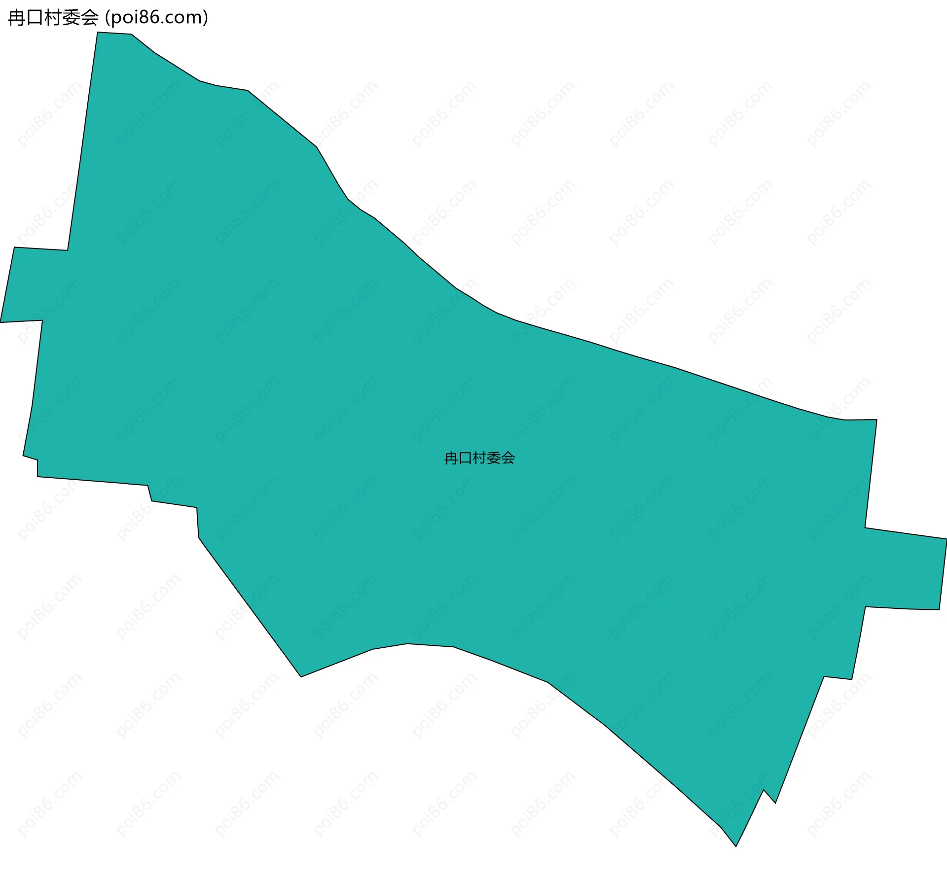 冉口村委会边界地图