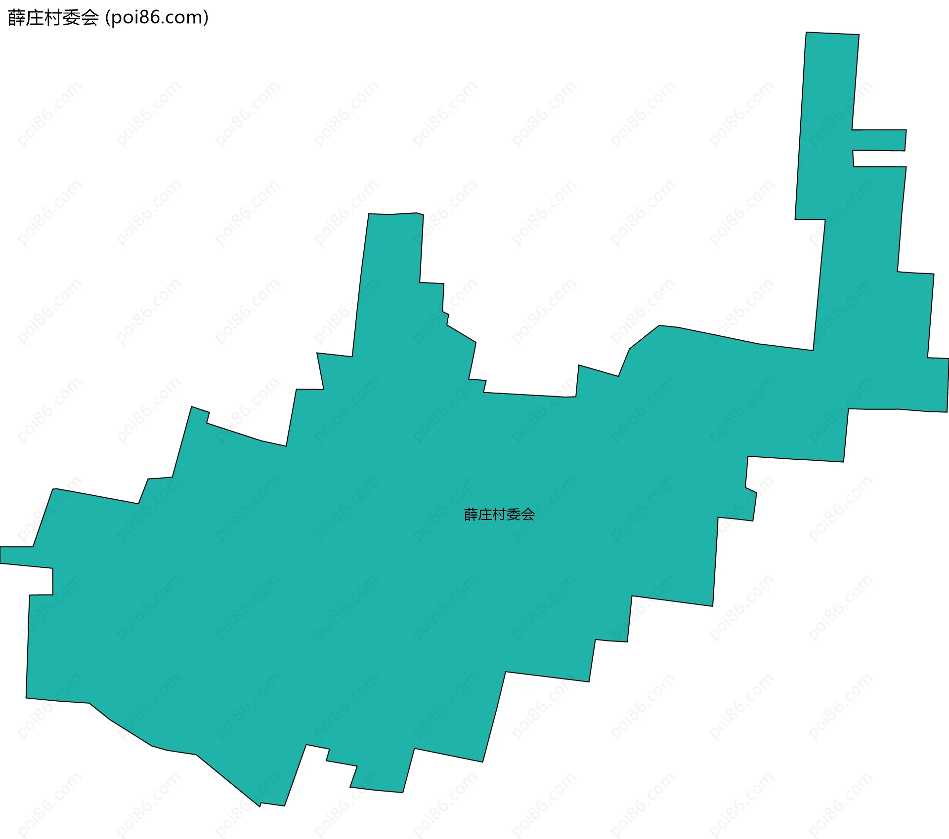 薛庄村委会边界地图