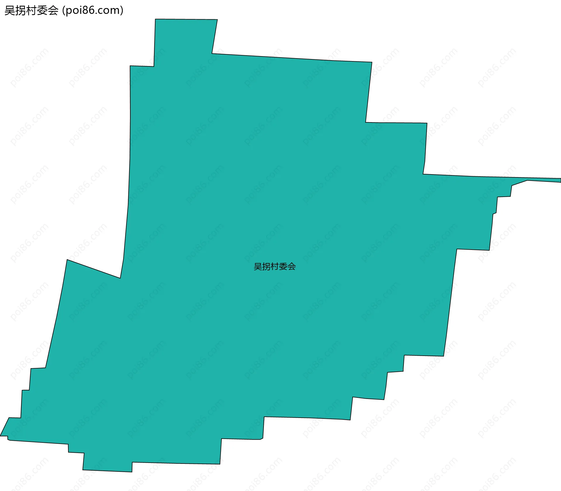 吴拐村委会边界地图
