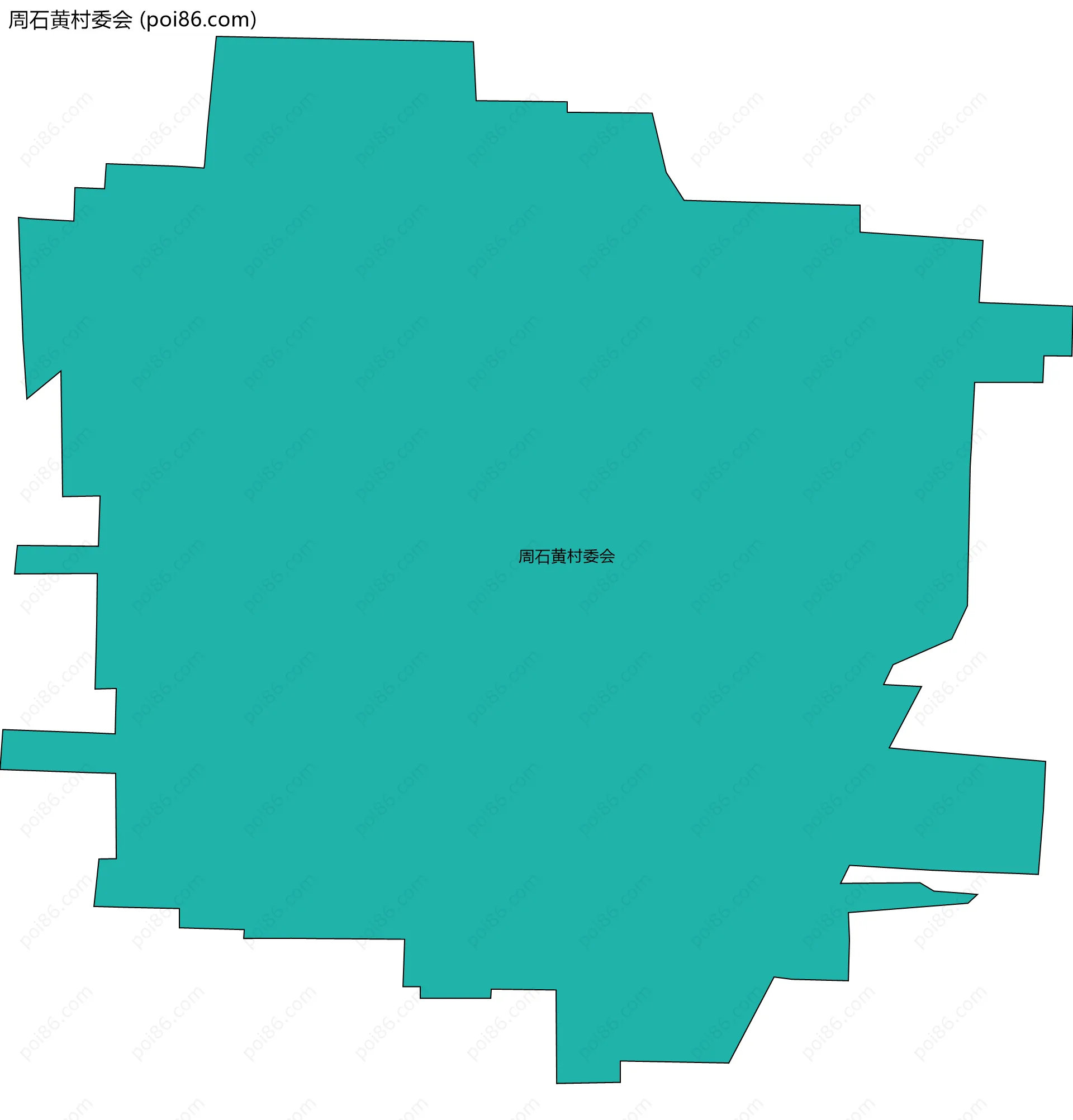 周石黄村委会边界地图