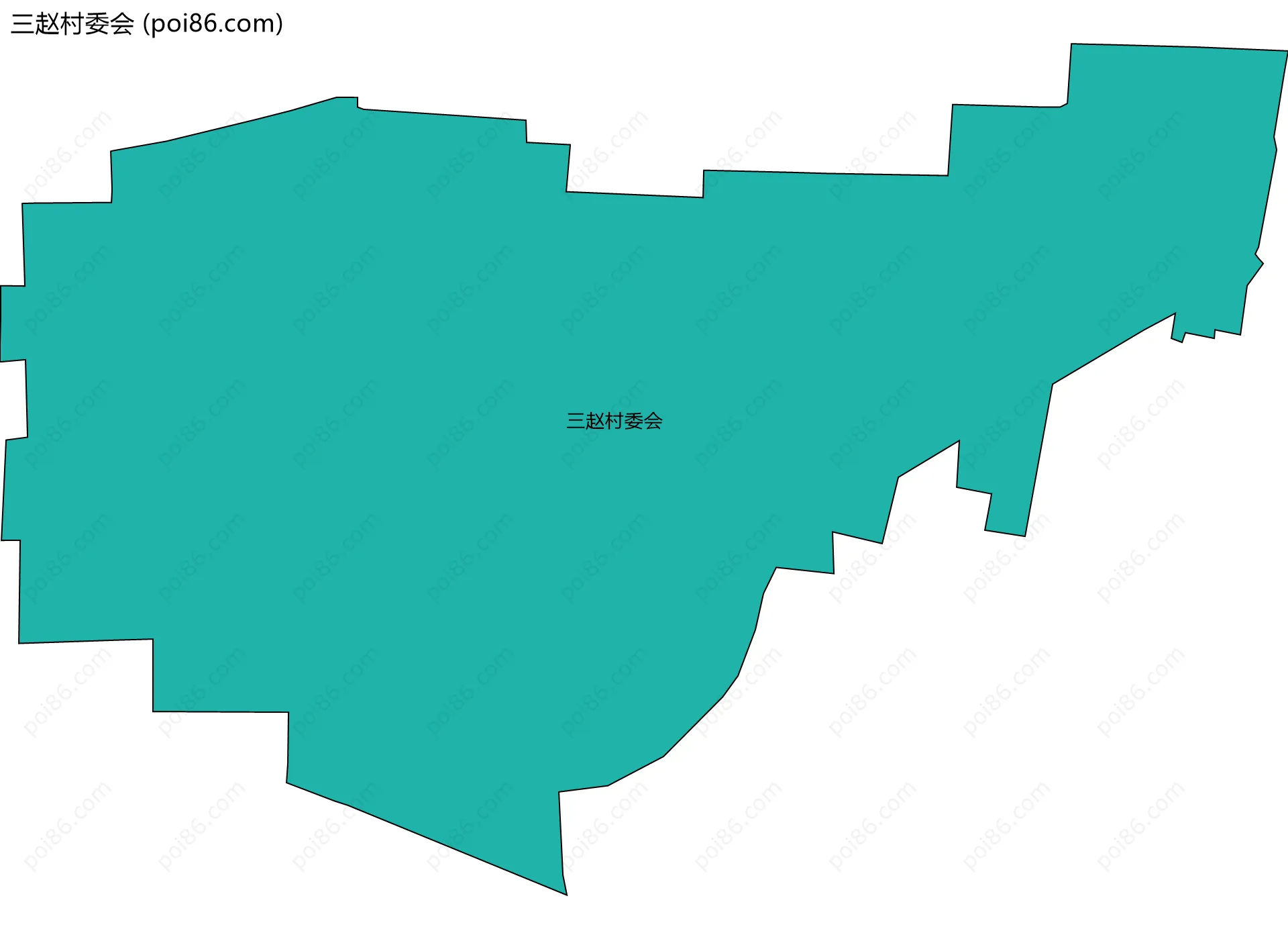 三赵村委会边界地图