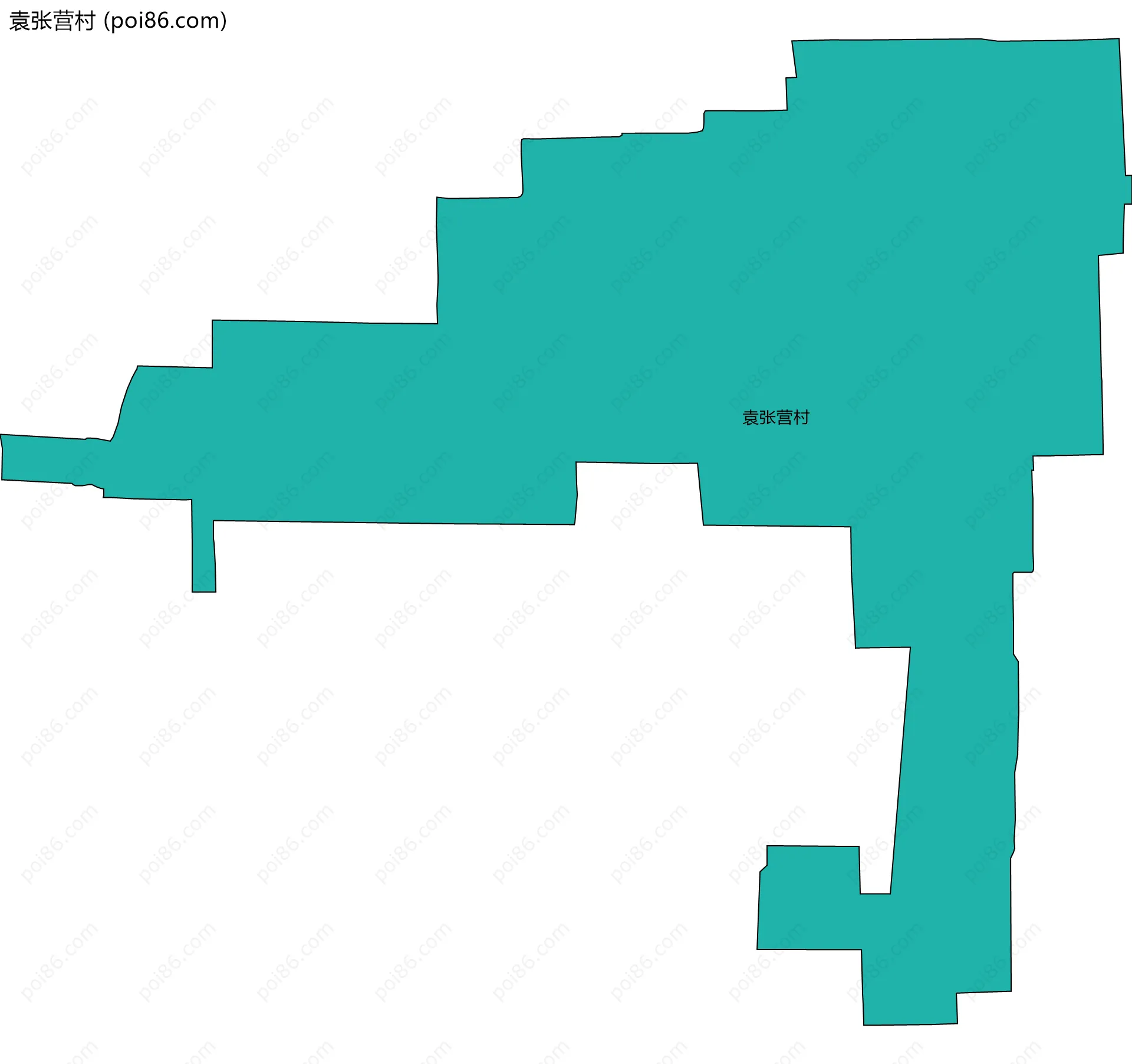 袁张营村边界地图