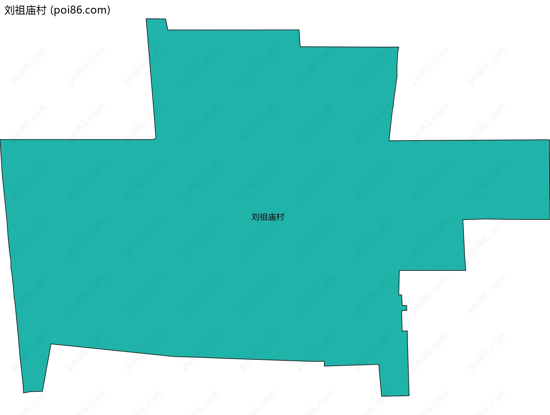 刘祖庙村边界地图