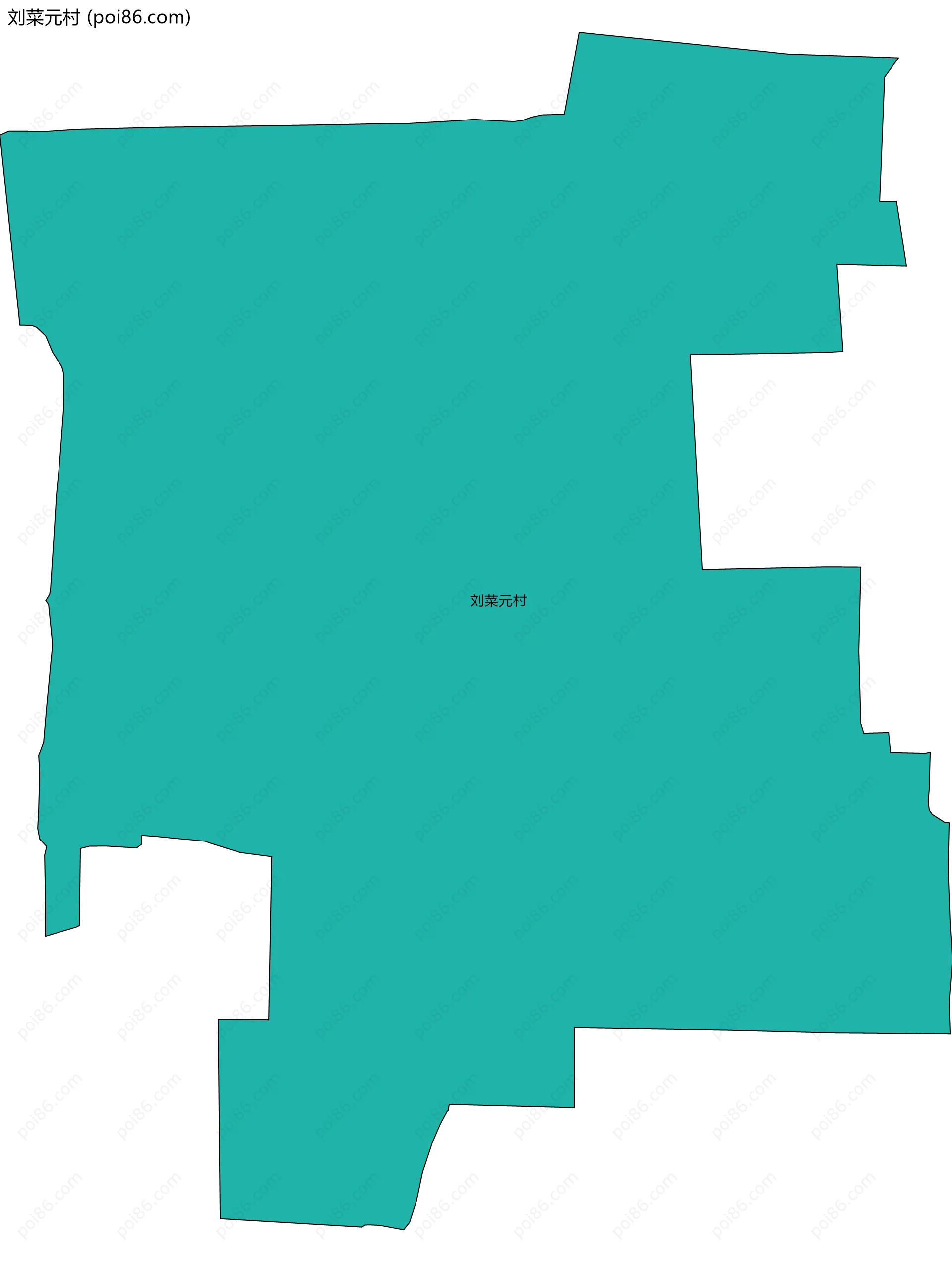 刘菜元村边界地图