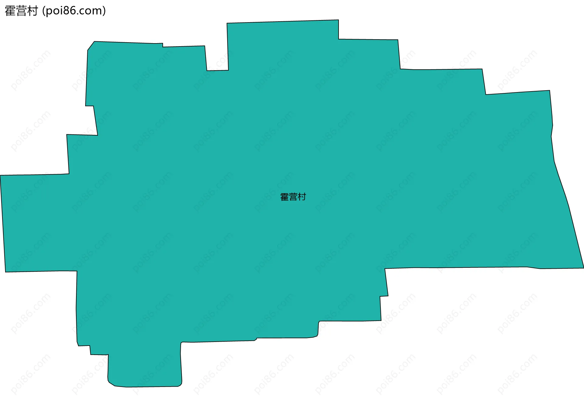 霍营村边界地图