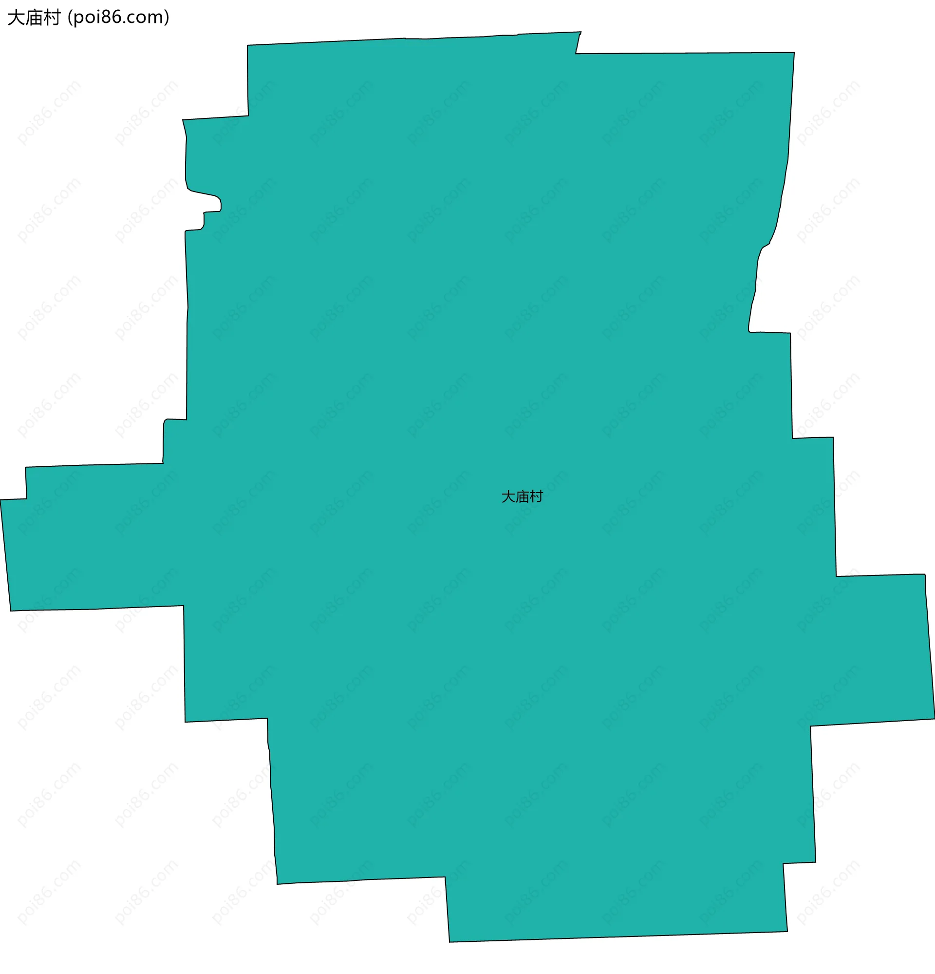 大庙村边界地图