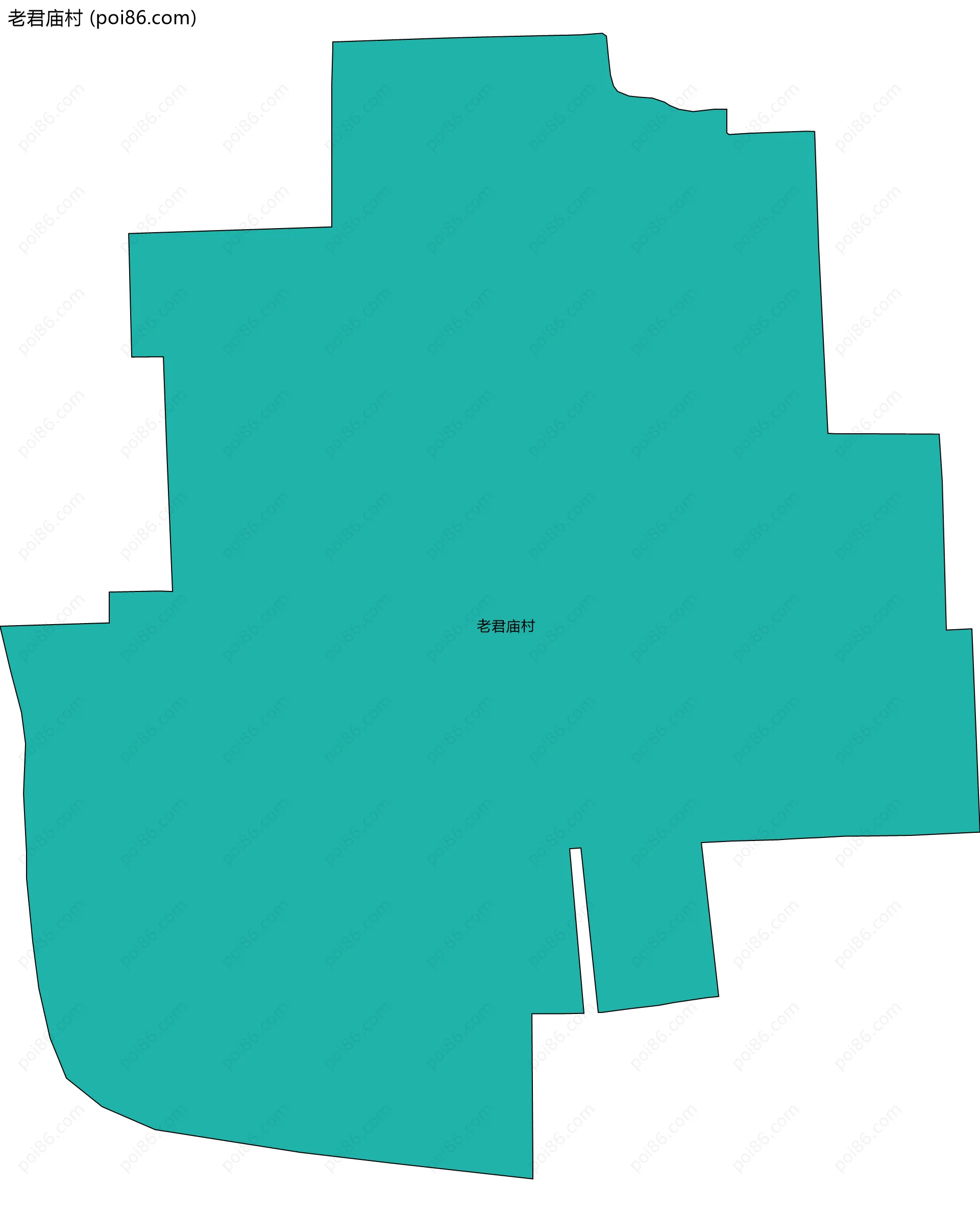 老君庙村边界地图