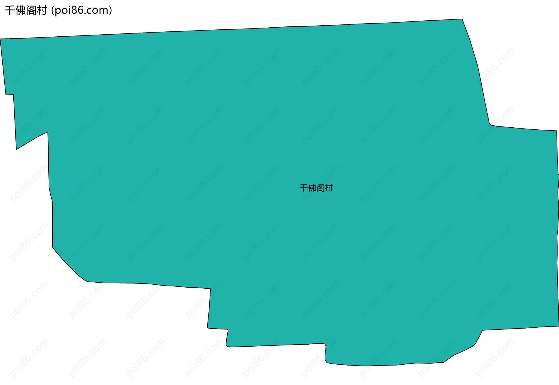 千佛阁村边界地图