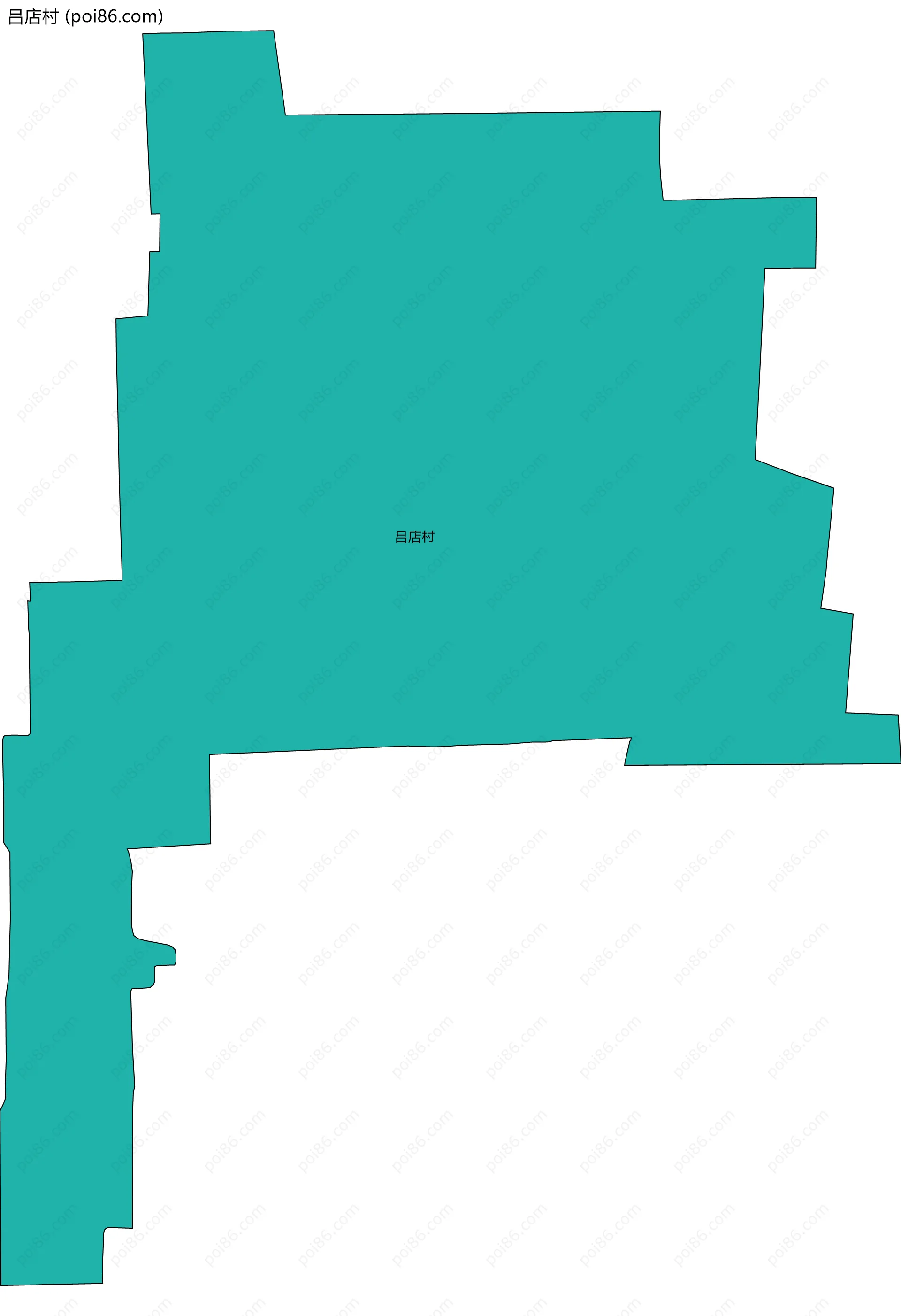 吕店村边界地图