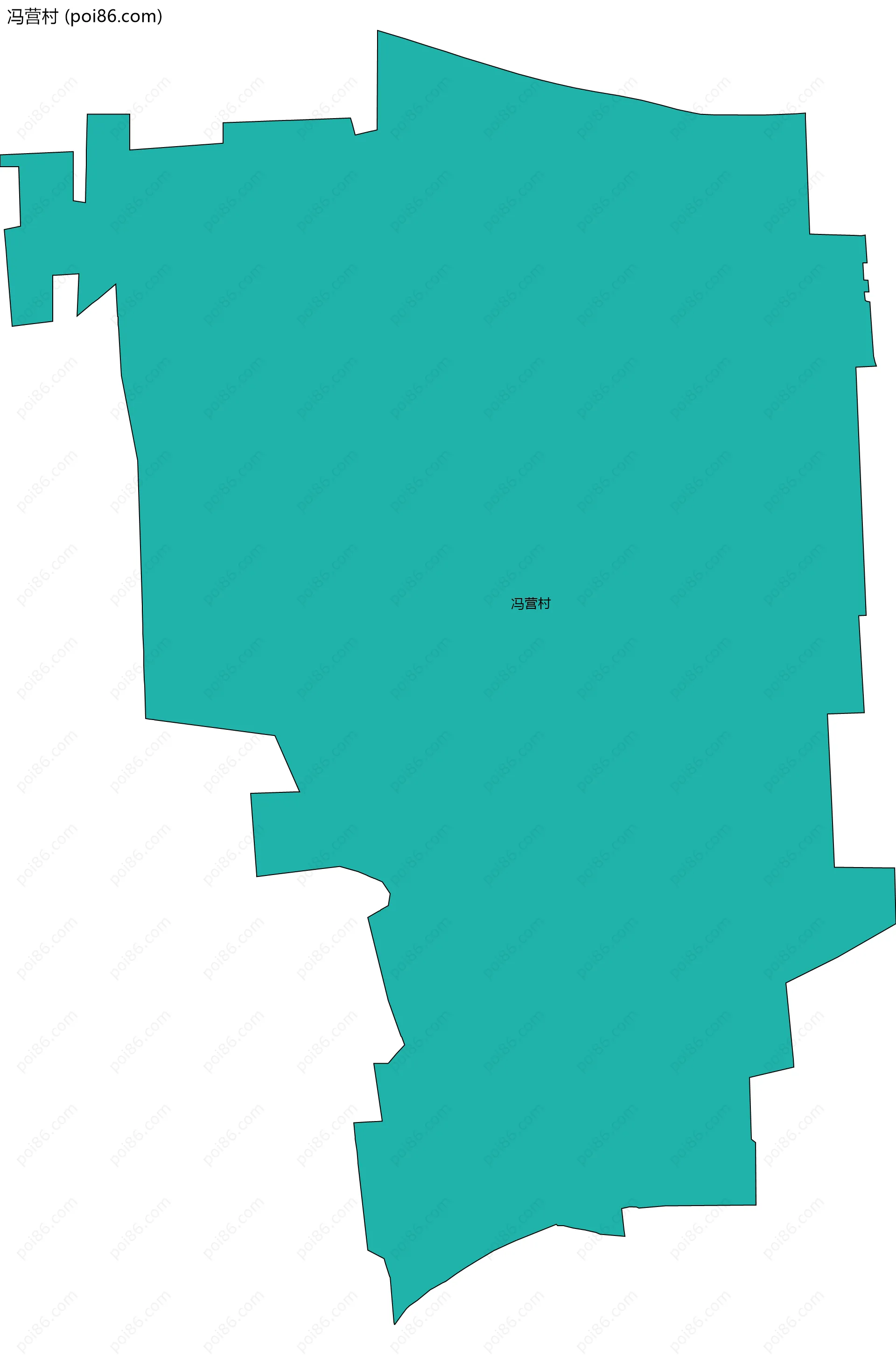 冯营村边界地图