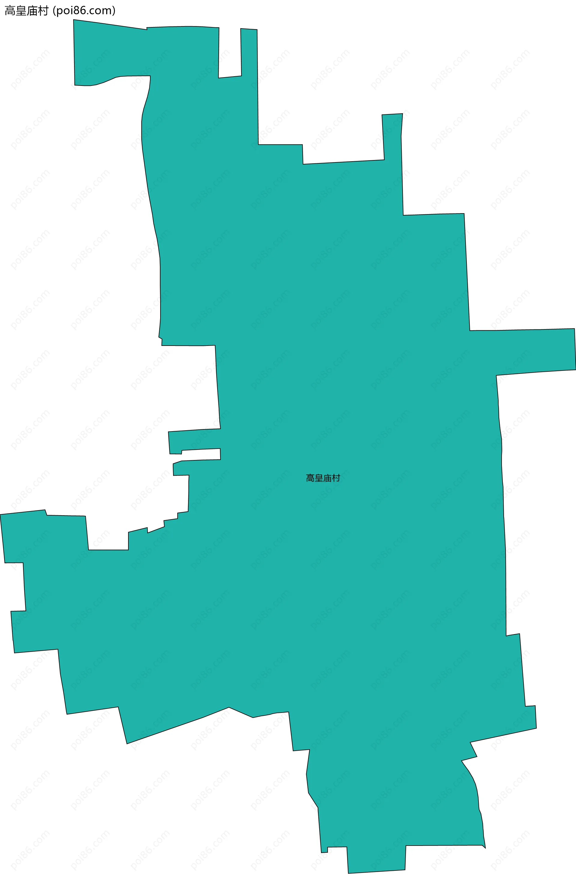 高皇庙村边界地图