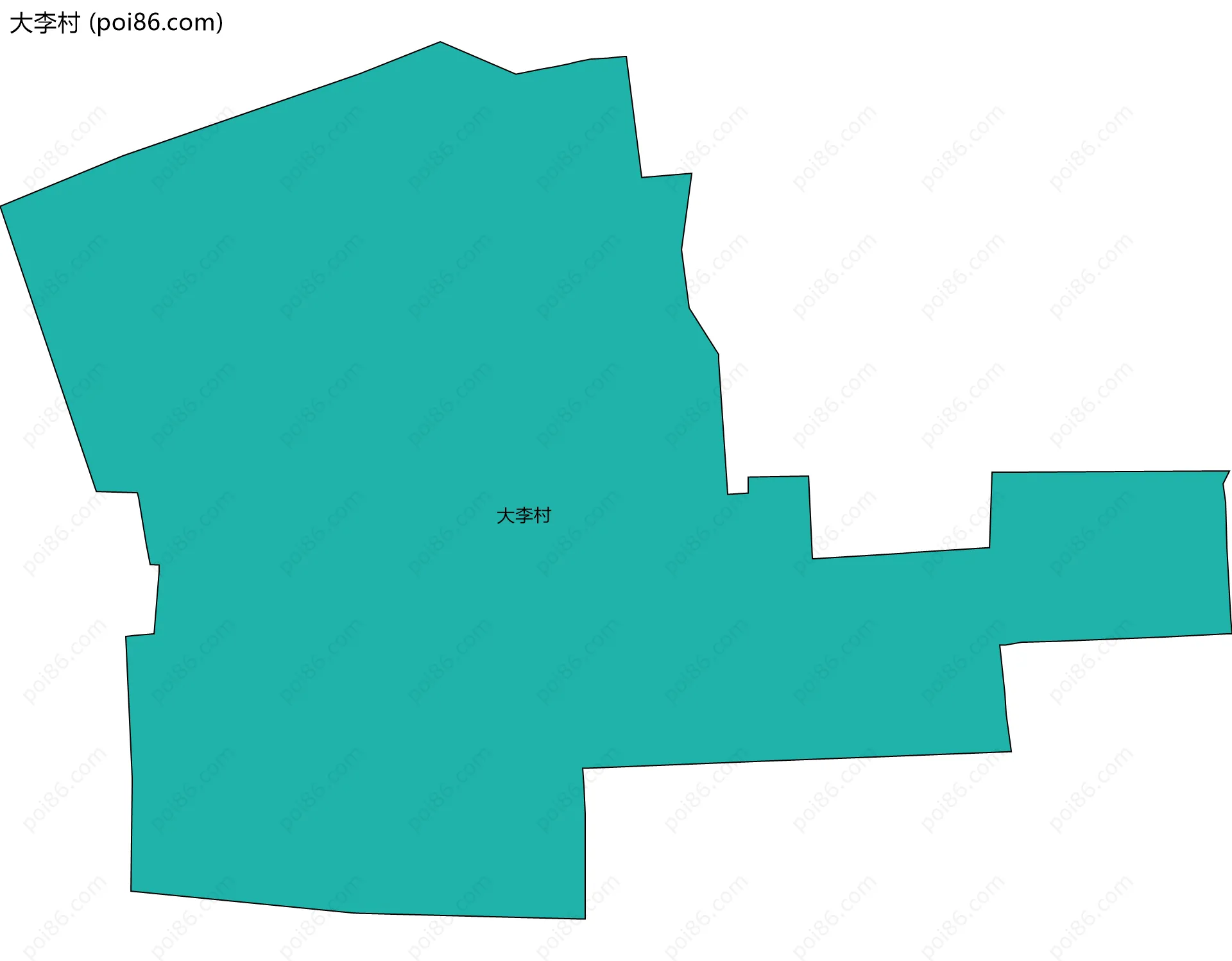 大李村边界地图