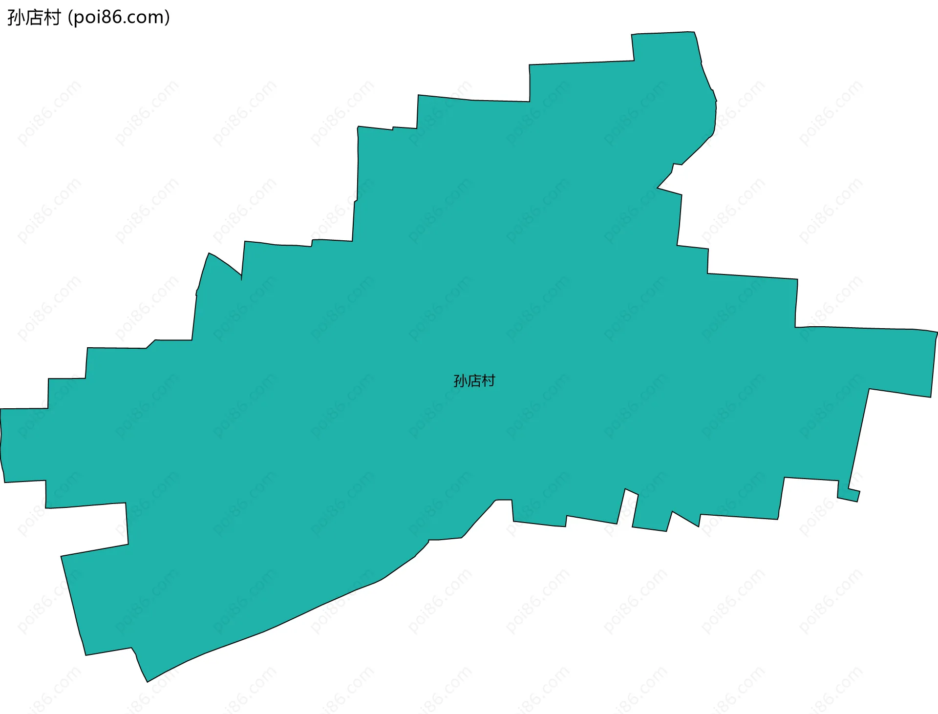 孙店村边界地图