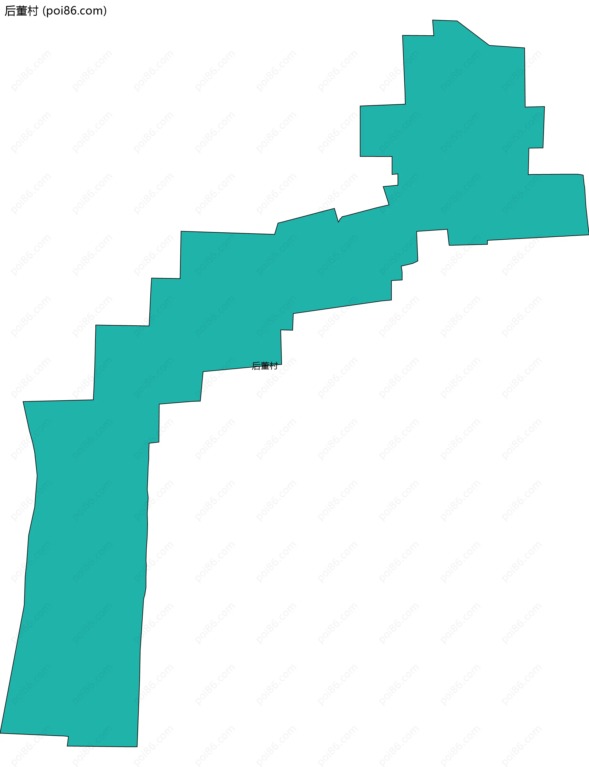 后董村边界地图